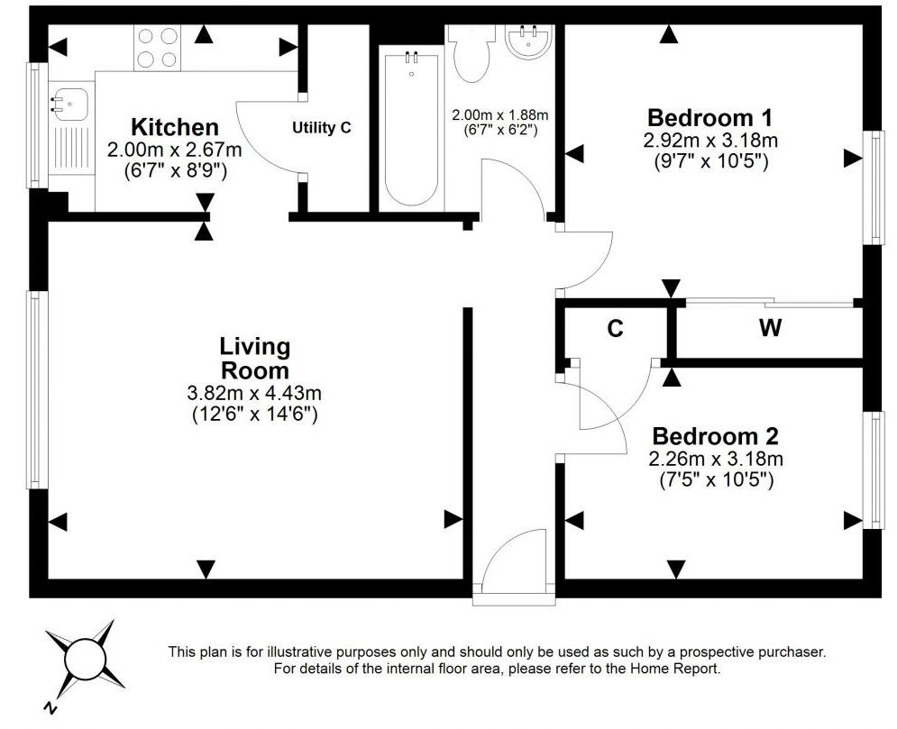 3/4 North Hillhousefield, Leith, Edinburgh, EH6 4HU floorplan