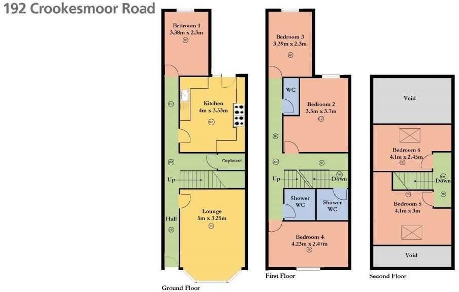 192 Crookesmoor Road, Crookesmoor, S10 1BE floorplan