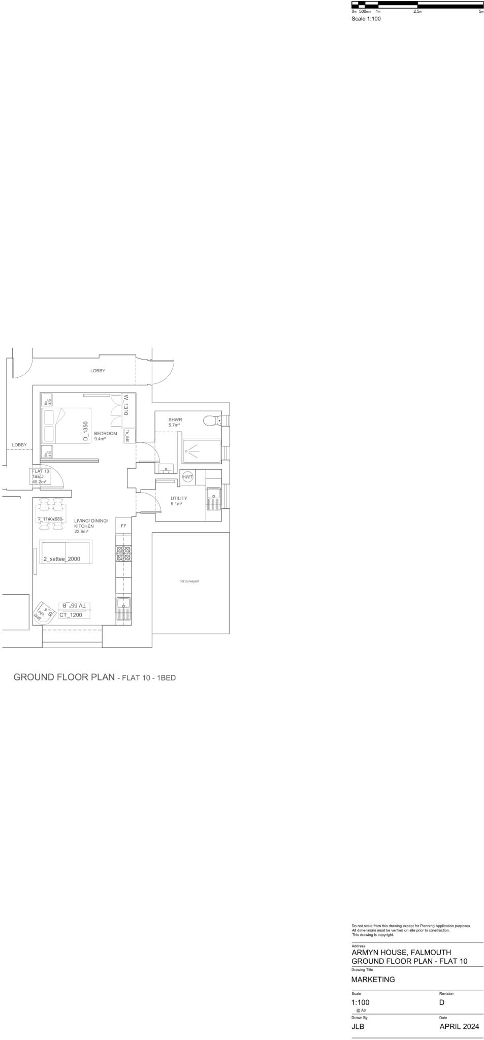 Flat 10, Armyn House, Bar Road TR11 4NN floorplan