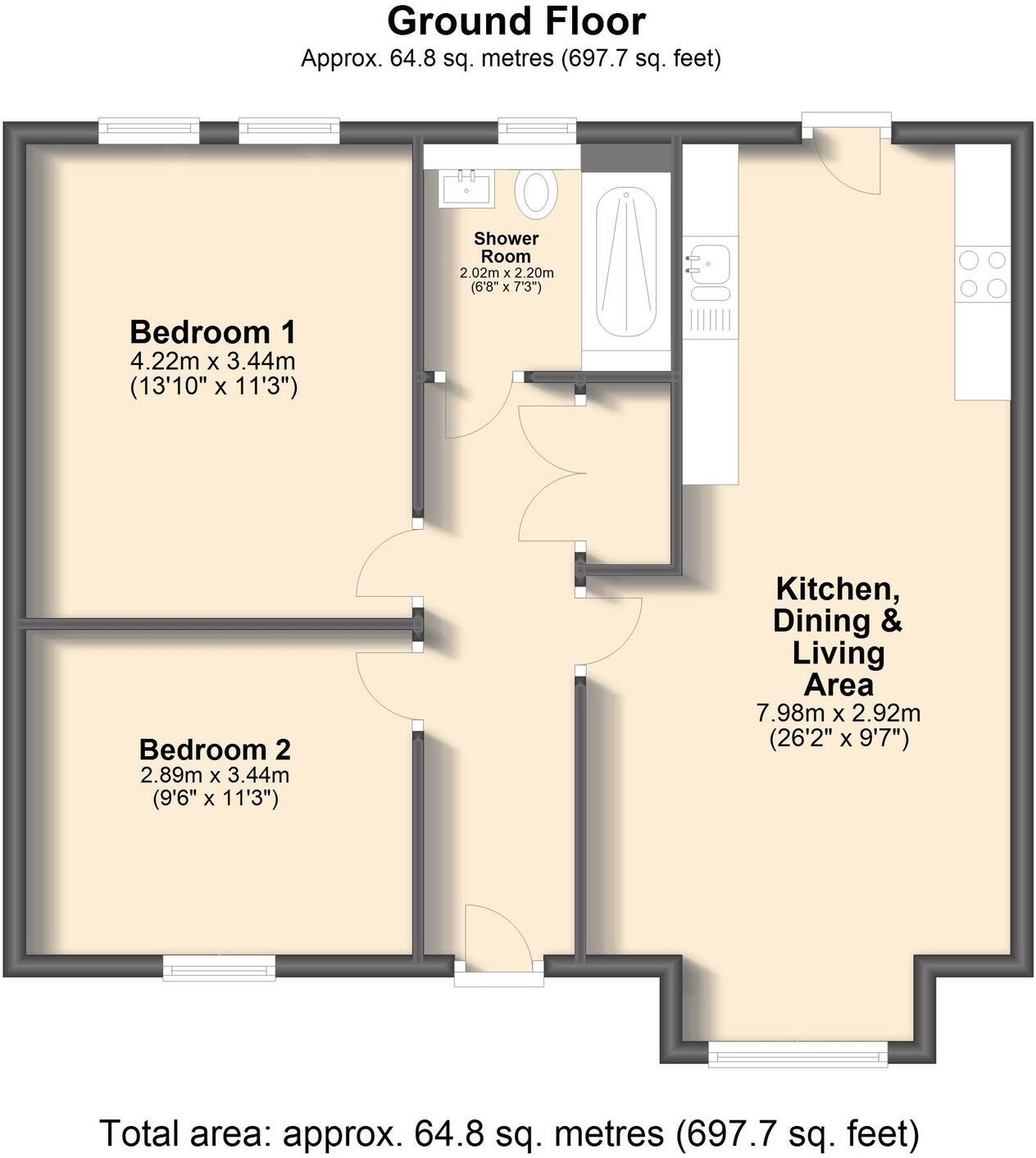 Gadwell Mews, Rhodesia, S80 floorplan