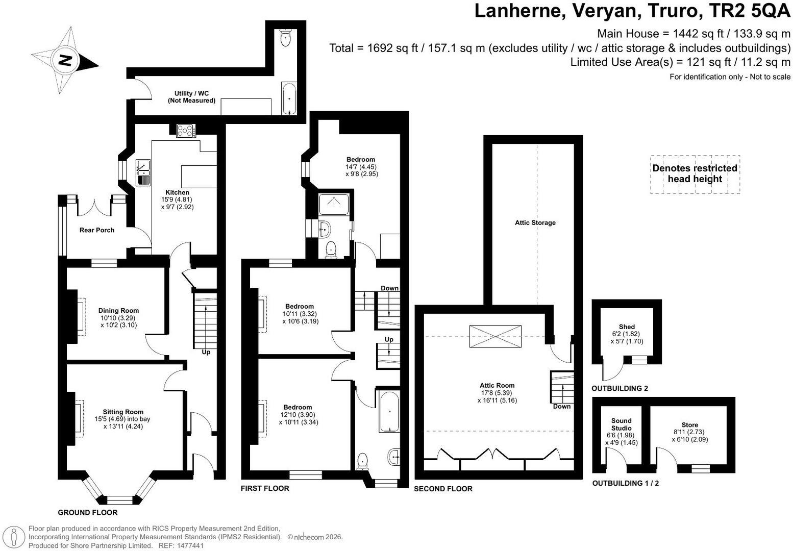 Veryan, The Roseland floorplan