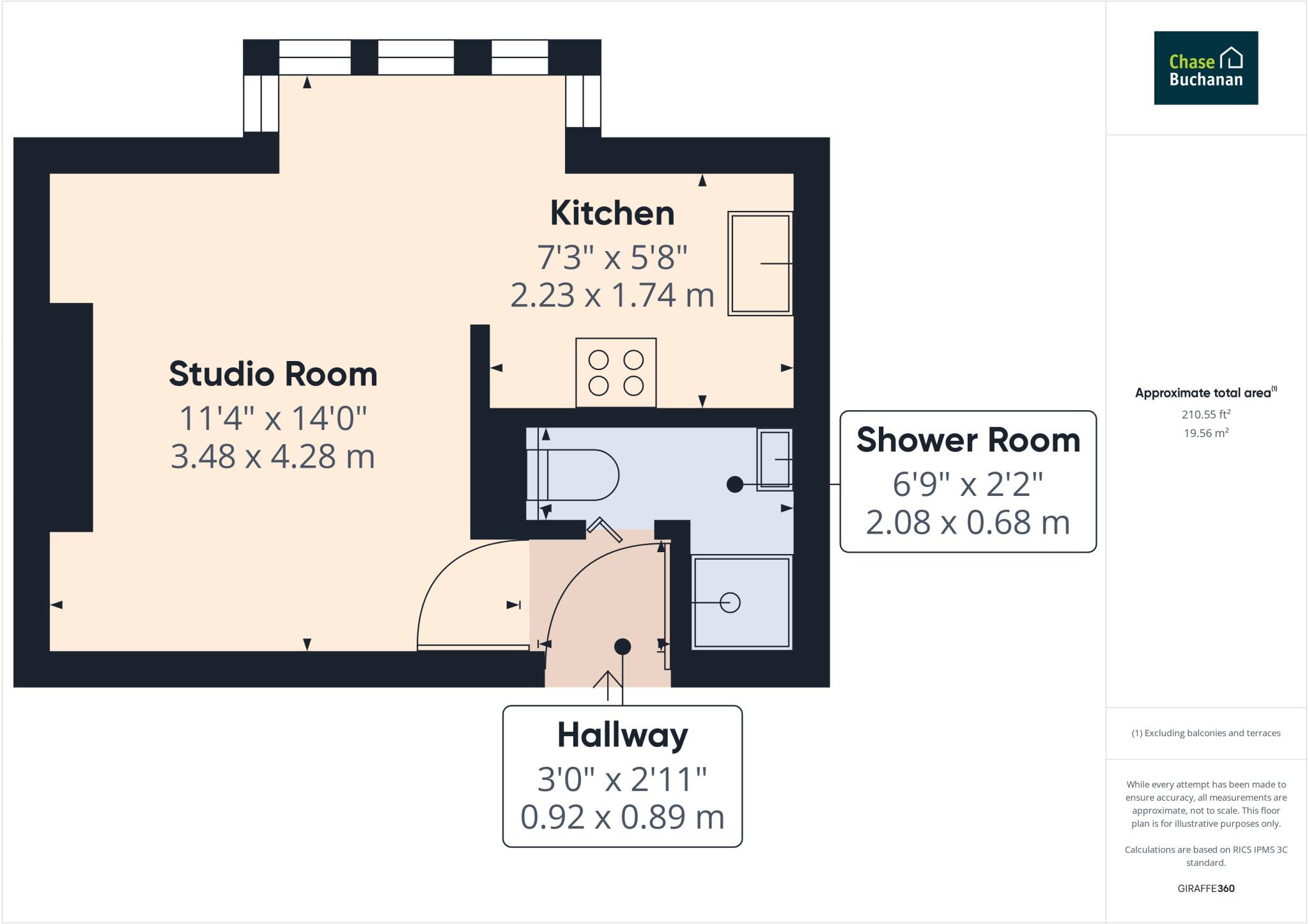 Flat 1, Exeter floorplan