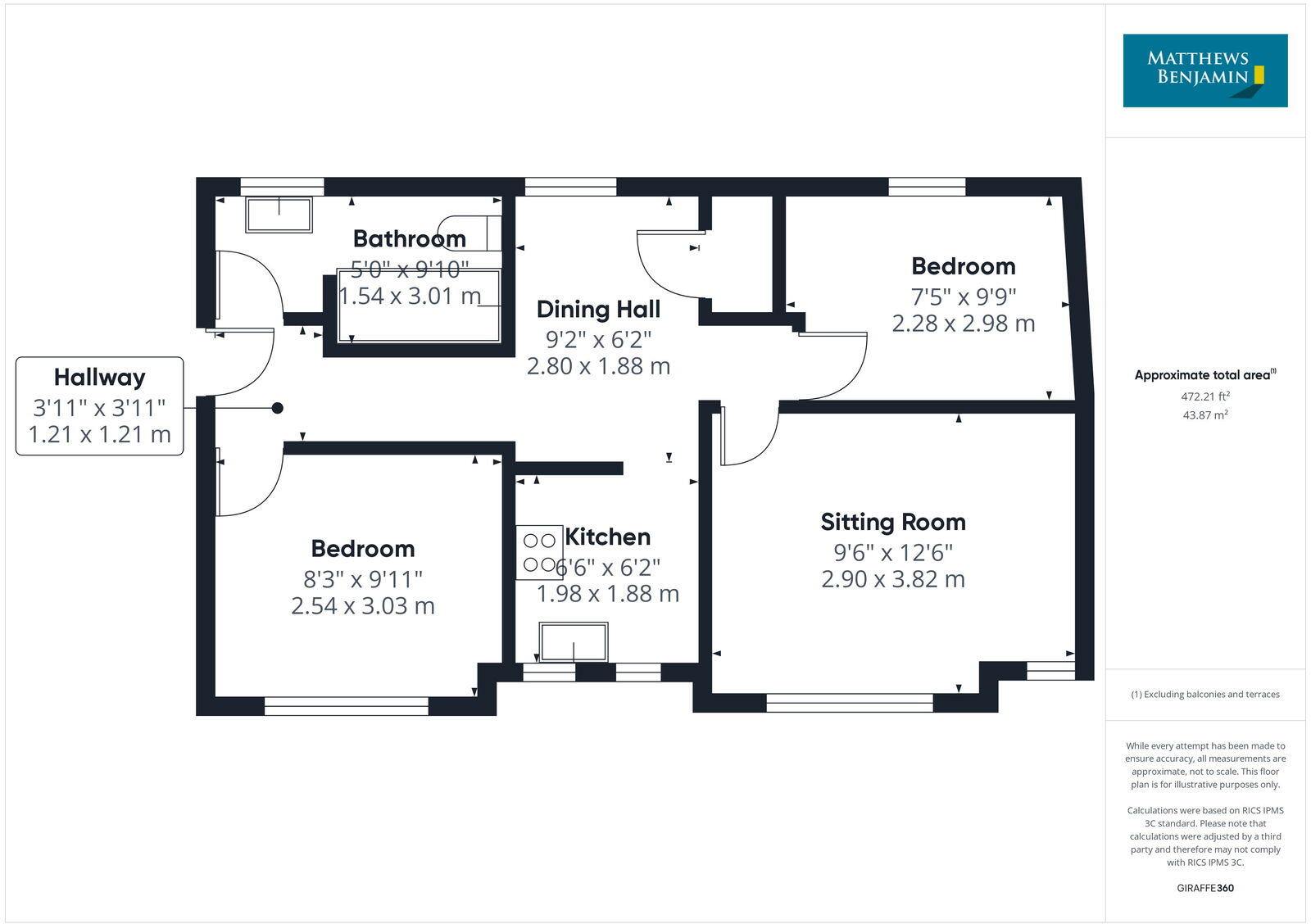 Flat 2, Firgarth, Ambleside Road, Windermere, Cumbria, LA23 1EU floorplan