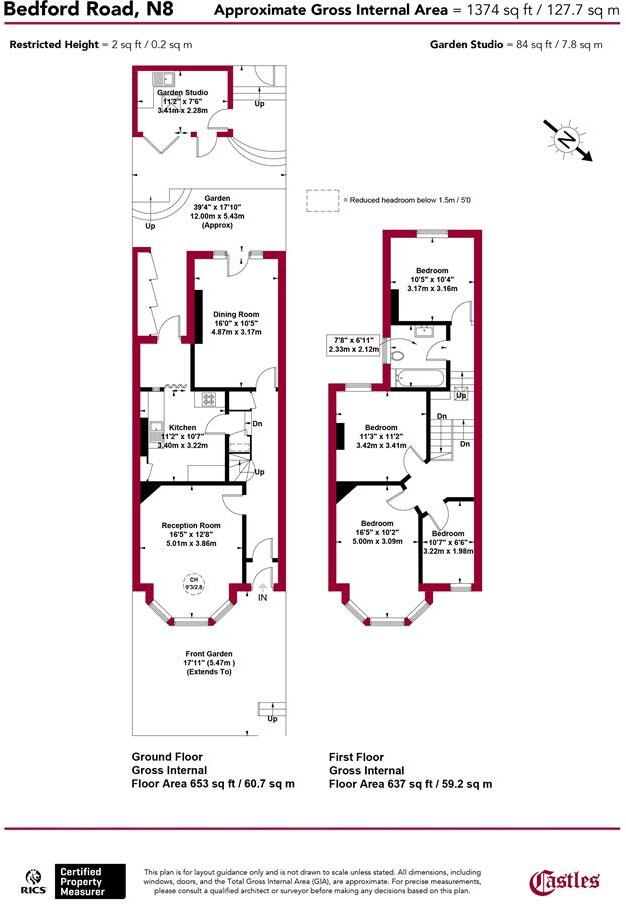 Bedford Road, N8 floorplan