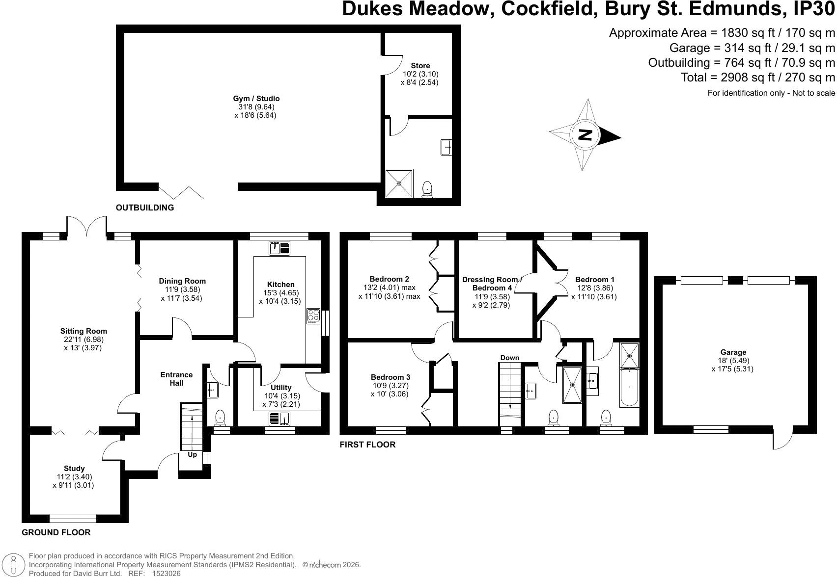 Cockfield, Bury St. Edmunds, Suffolk. floorplan