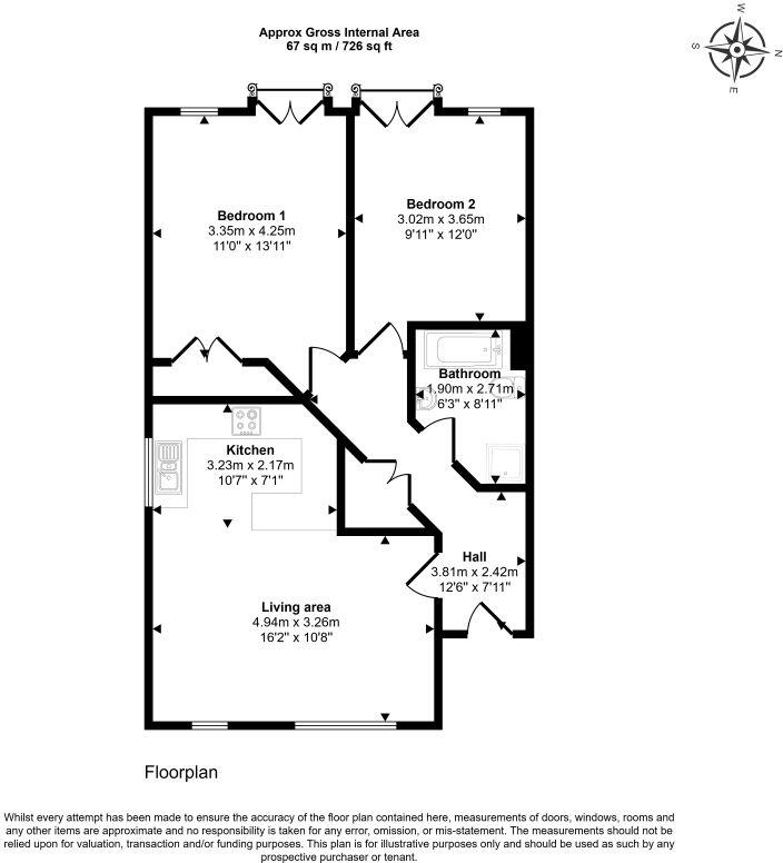 10 Knights Place, St. Leonards Road, Windsor, Berkshire, SL4 3LE floorplan