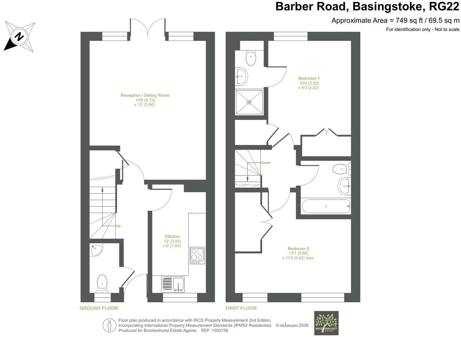 Barber Road, Basingstoke RG22 4EY floorplan