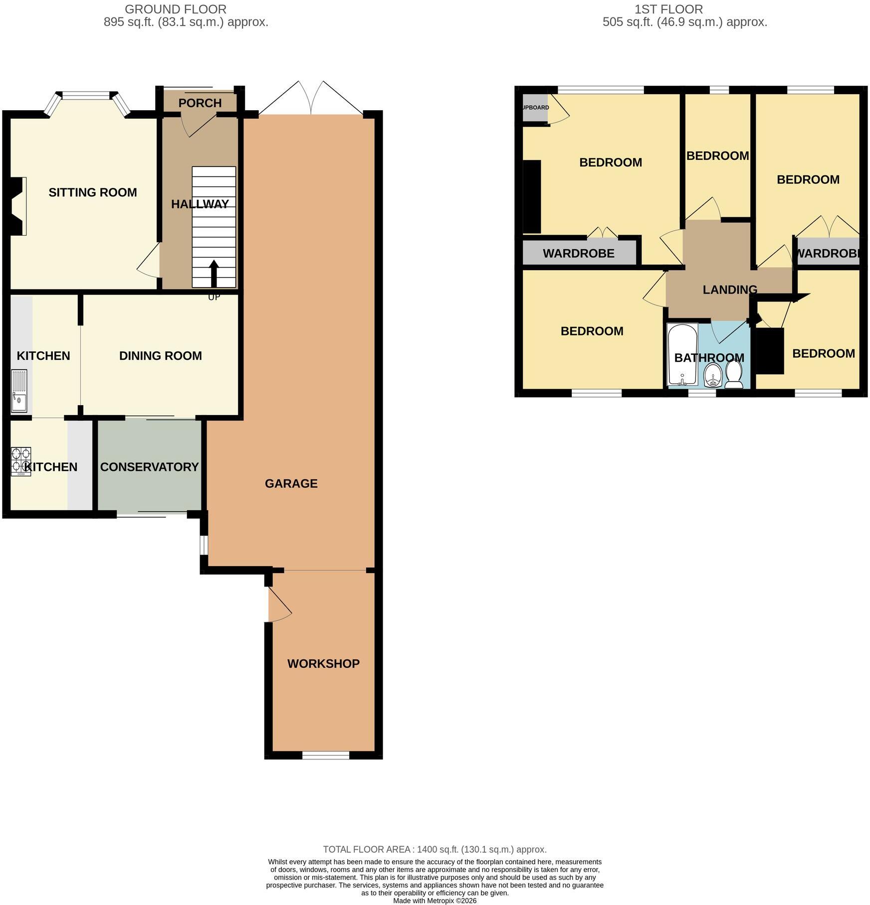 Colin Road, Taunton, TA2 floorplan