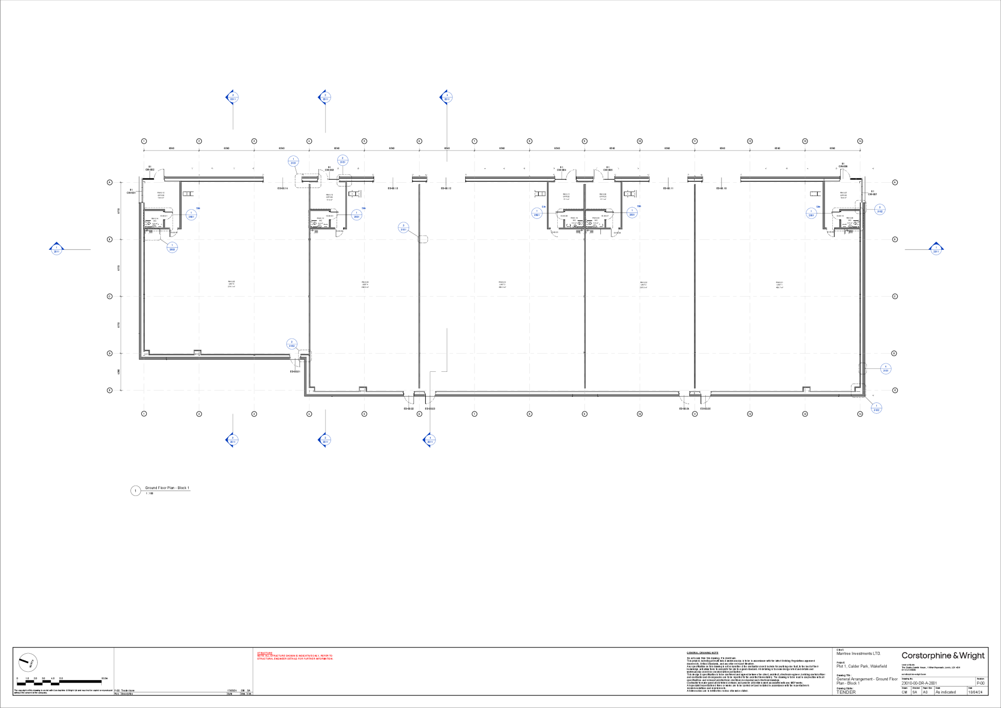 23010DRA2001_General Arrangement  Ground Floor Plan  Block 1P00.pdf