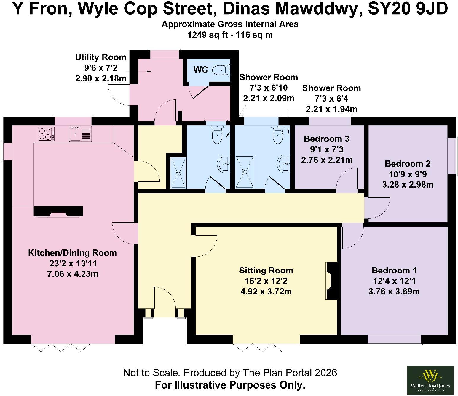 Y Fron, Wyle Cop Street, Dinas Mawddwy, SY20 9JD floorplan