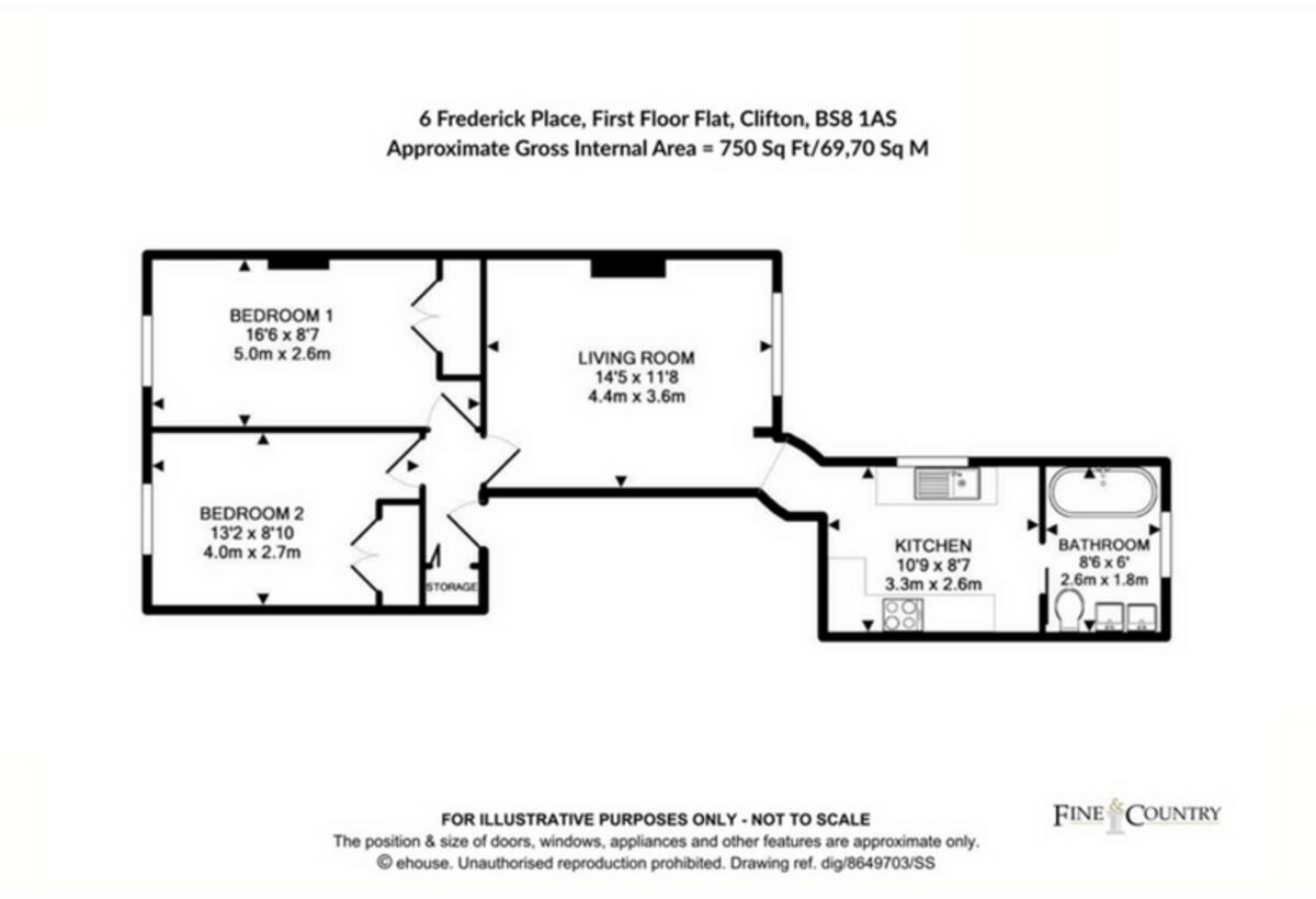 Frederick Place, Clifton, Bristol, BS8 floorplan