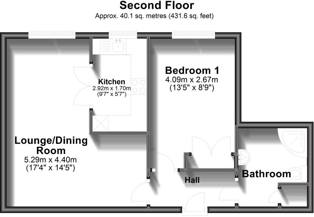Kings Road, Horsham, RH13 floorplan
