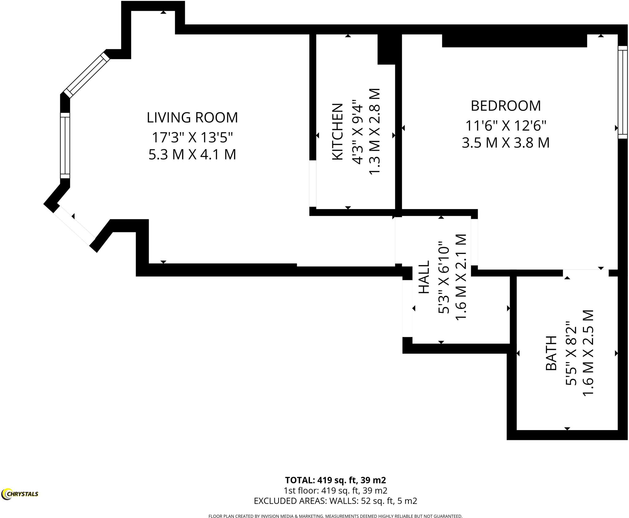 Flat 1, 11 Woodville Terrace, Douglas floorplan
