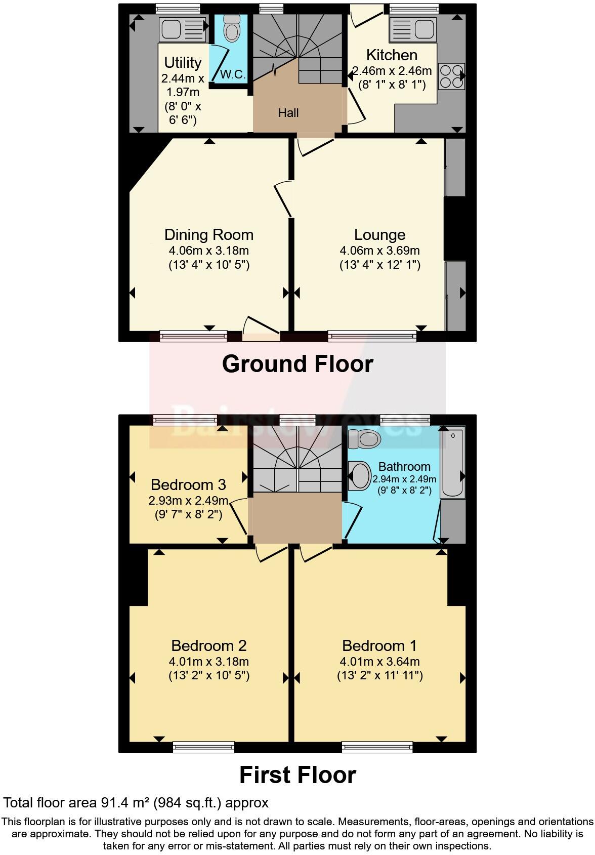 North Avenue, Rainworth, Mansfield, Nottinghamshire, NG21 floorplan