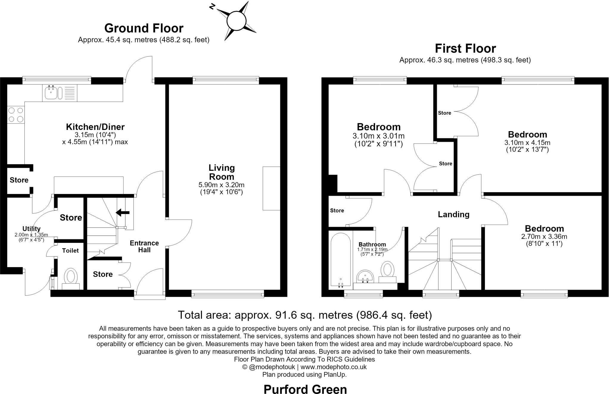 Purford Green, Harlow, Essex, CM18 floorplan