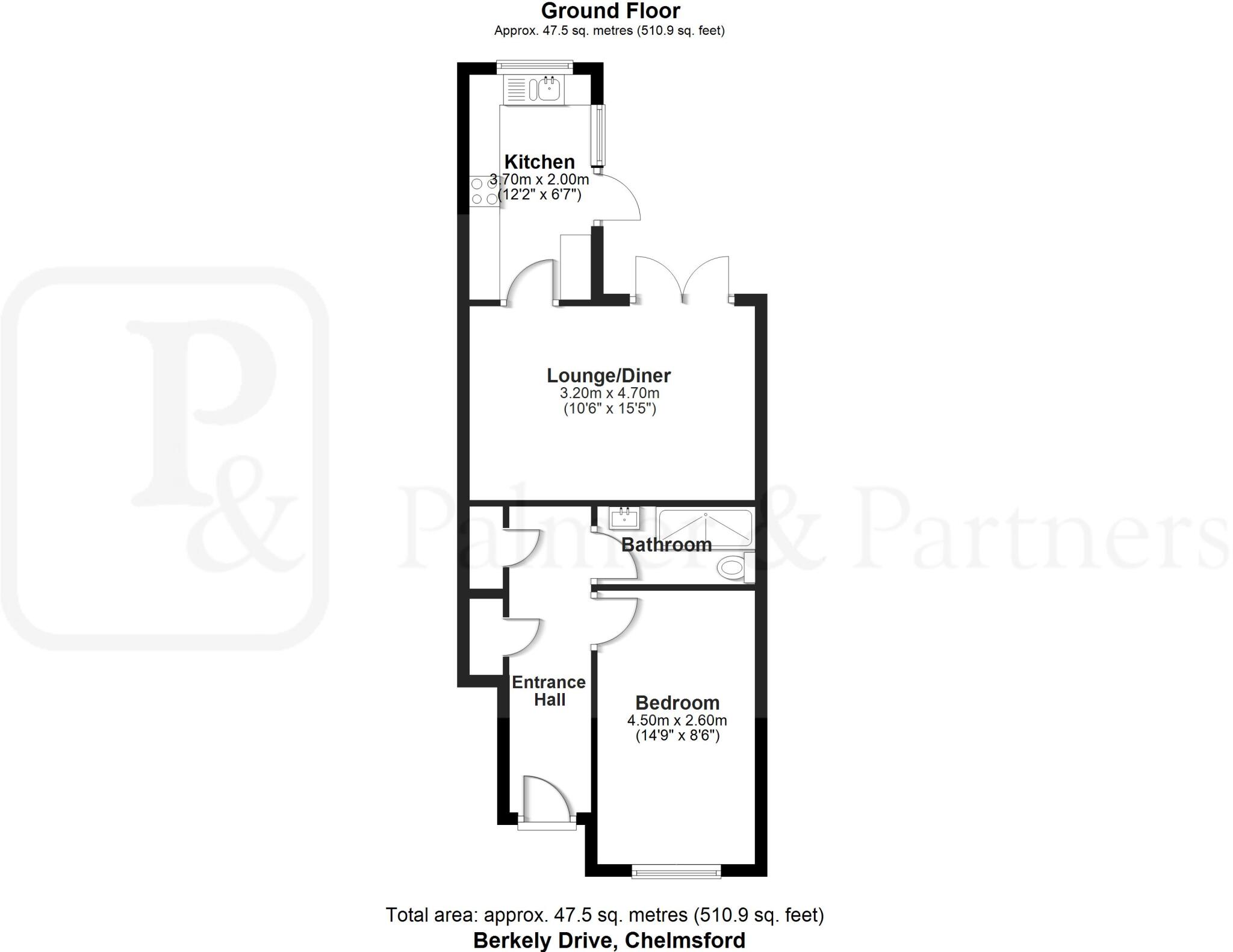 Berkely Drive, Chelmer Village, Chelmsford, Essex, CM2 floorplan