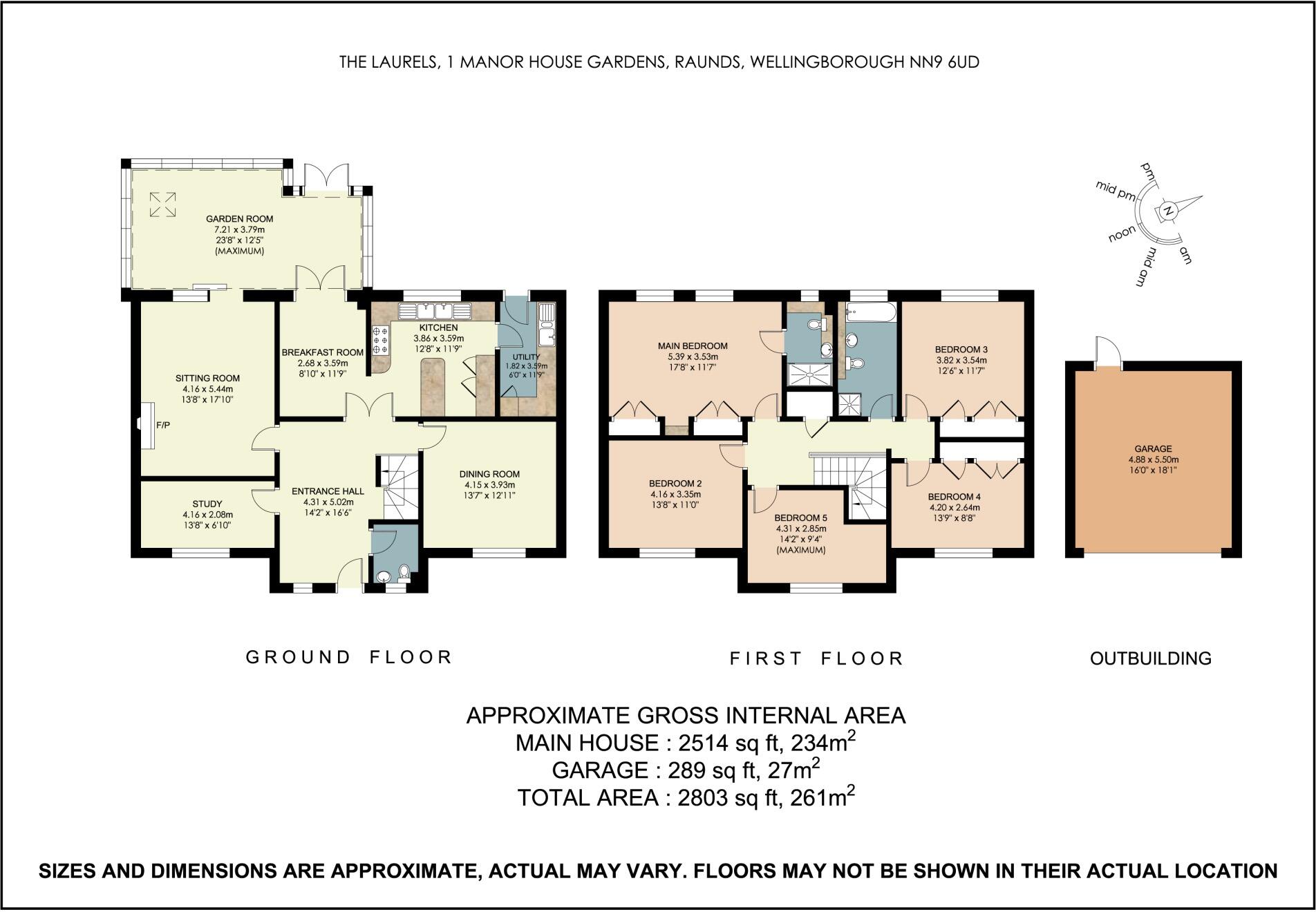 Manor House Gardens, Raunds, Wellingborough, Northamptonshire, NN9 floorplan