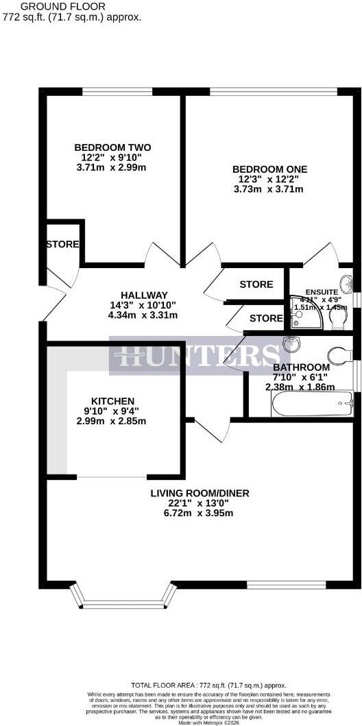Broadlands Gardens, Pudsey, LS28 9GD floorplan