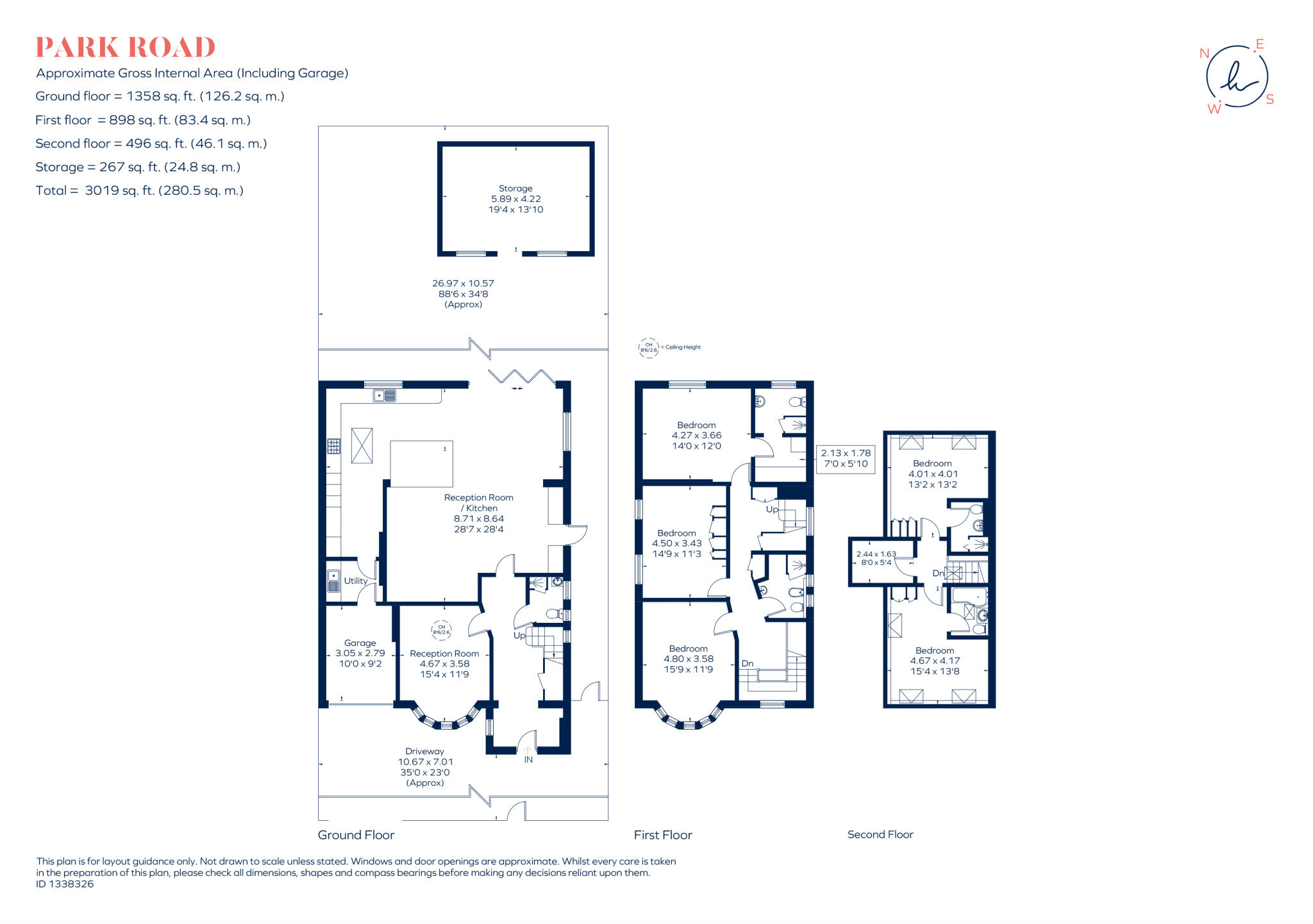Park Road Kingston upon Thames KT2 floorplan