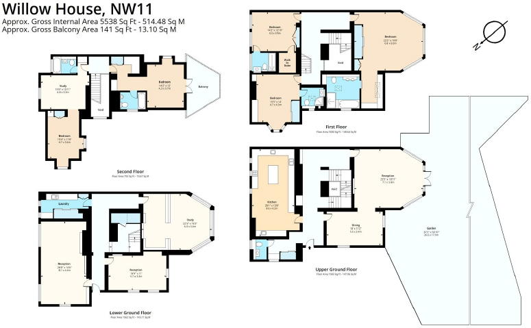 Willow House, Wellgarth Road, London, NW11 floorplan