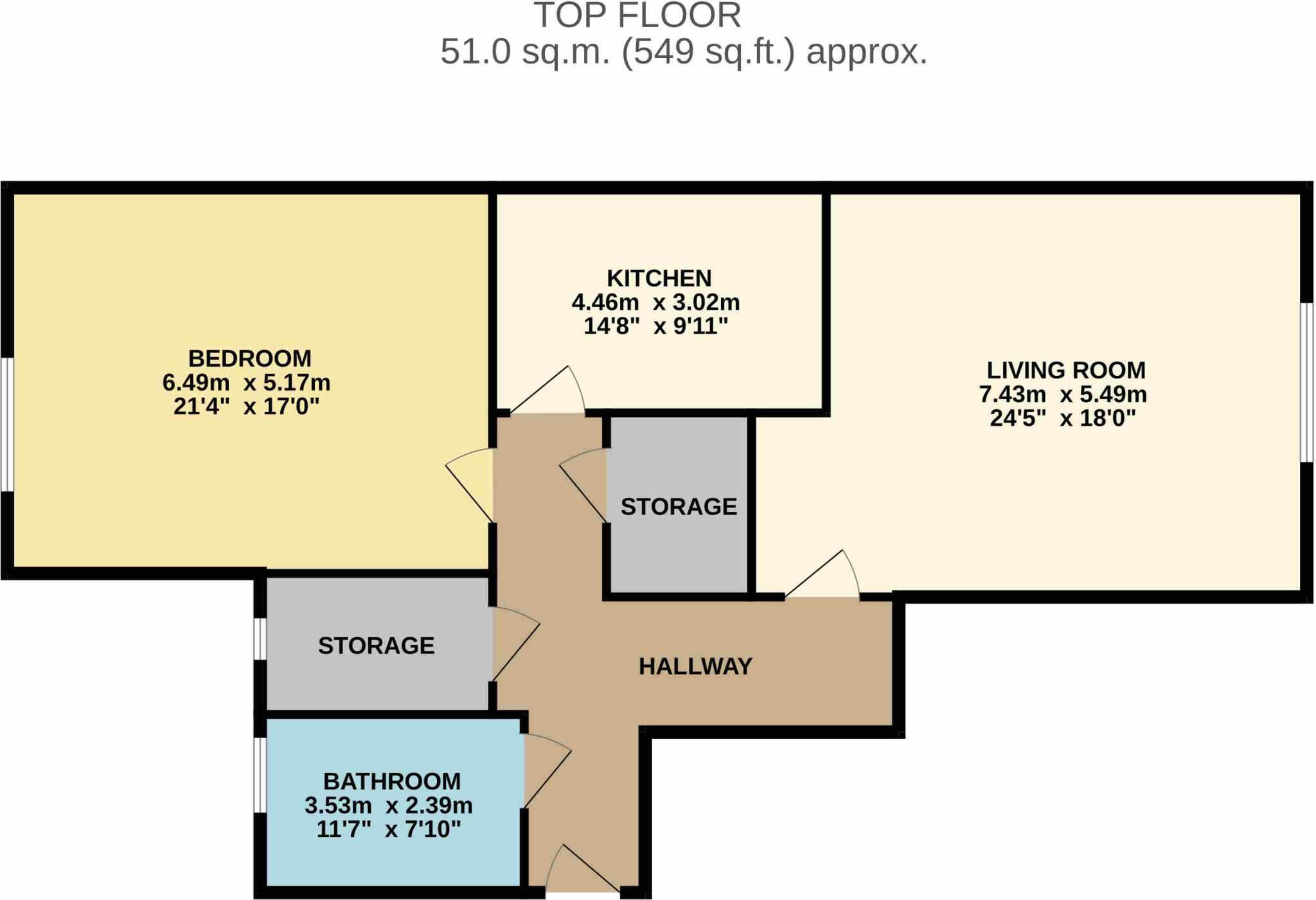 3F4, 3 Peffer Street, Edinburgh EH16 4BA floorplan