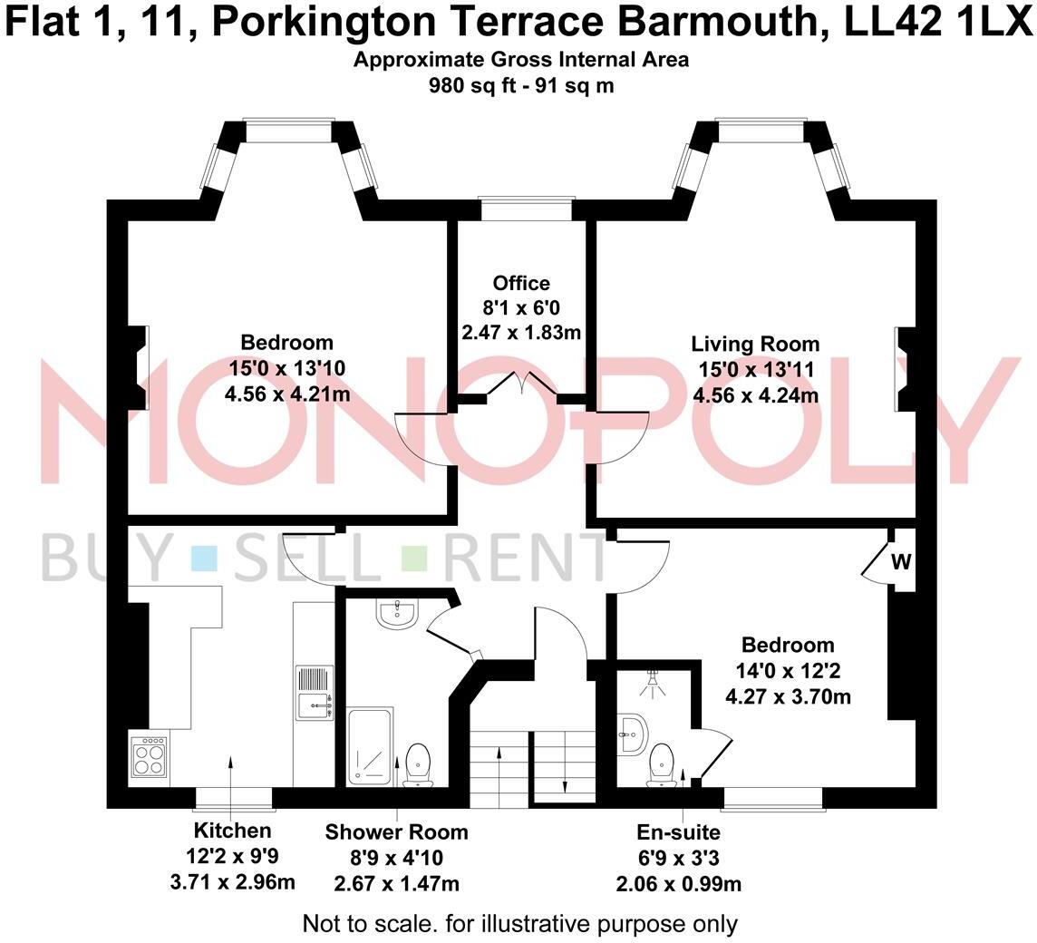 Porkington Terrace, Barmouth floorplan