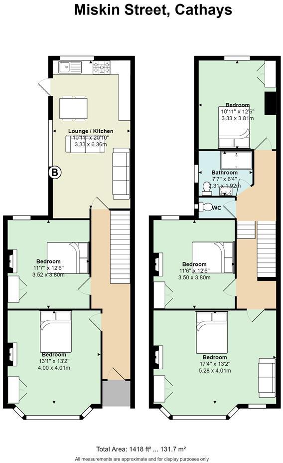 Miskin Street, Cathays floorplan