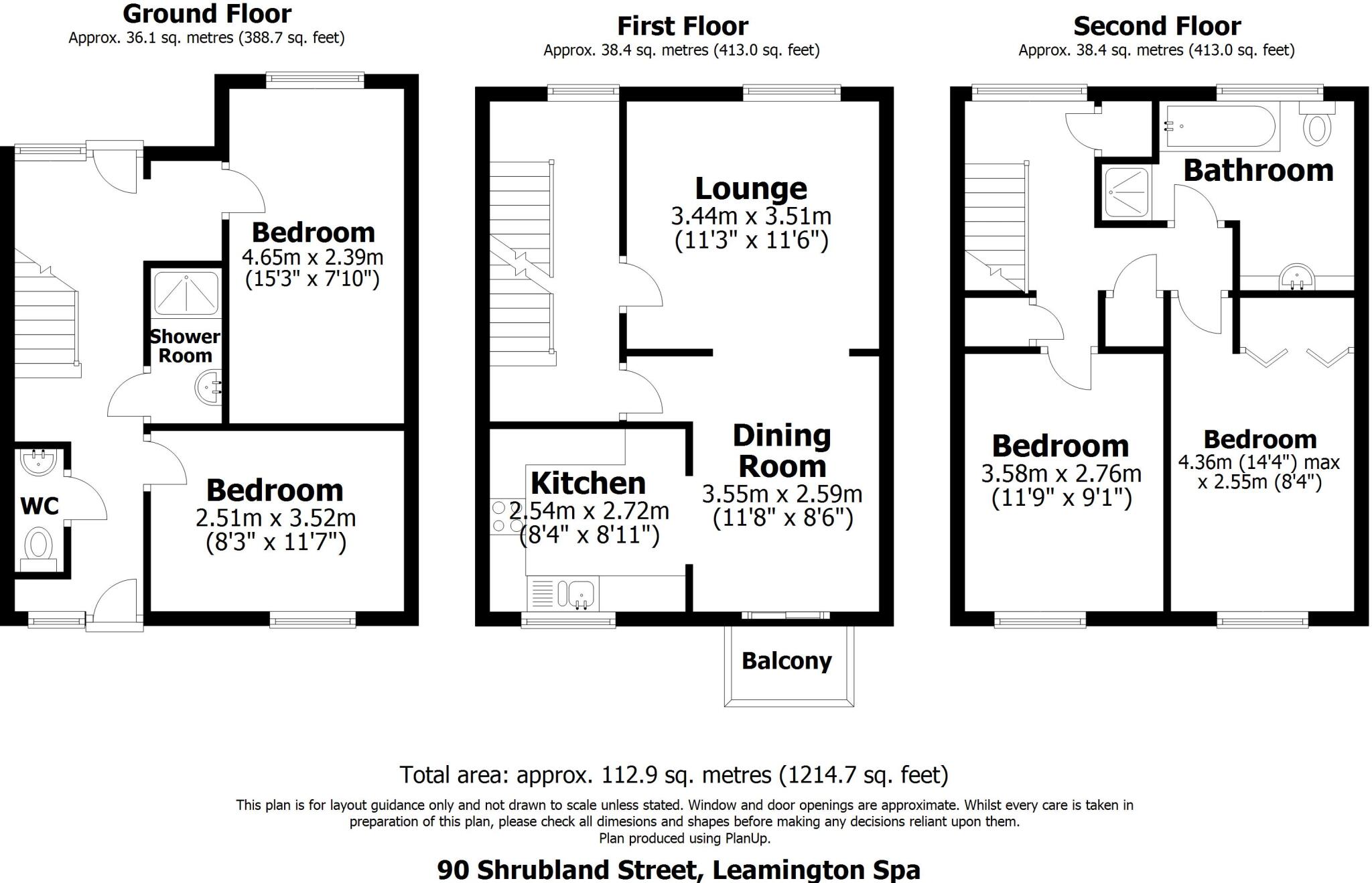 90 Shrubland Street, Leamington Spa floorplan