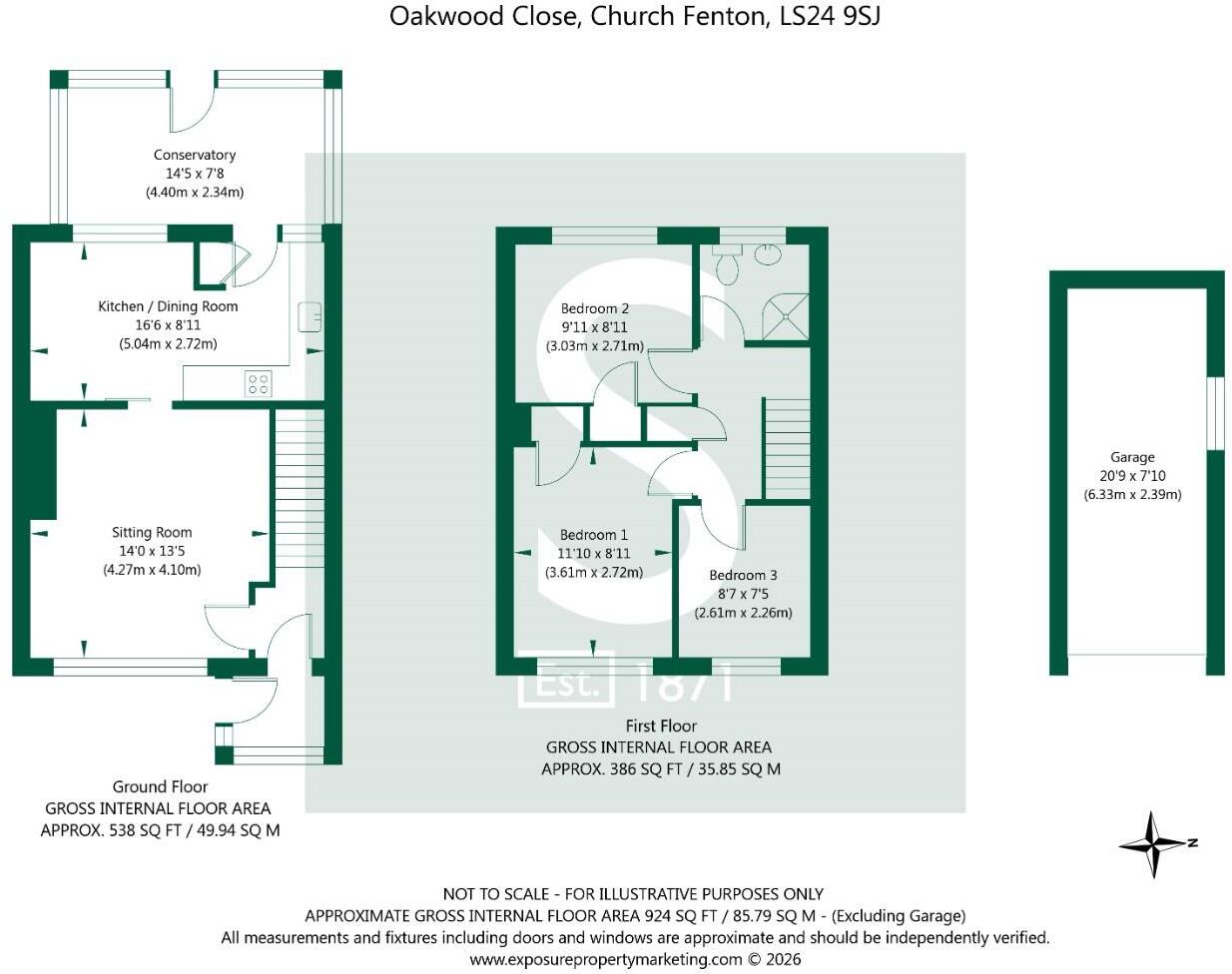 Oakwood Close, Church Fenton, Tadcaster floorplan