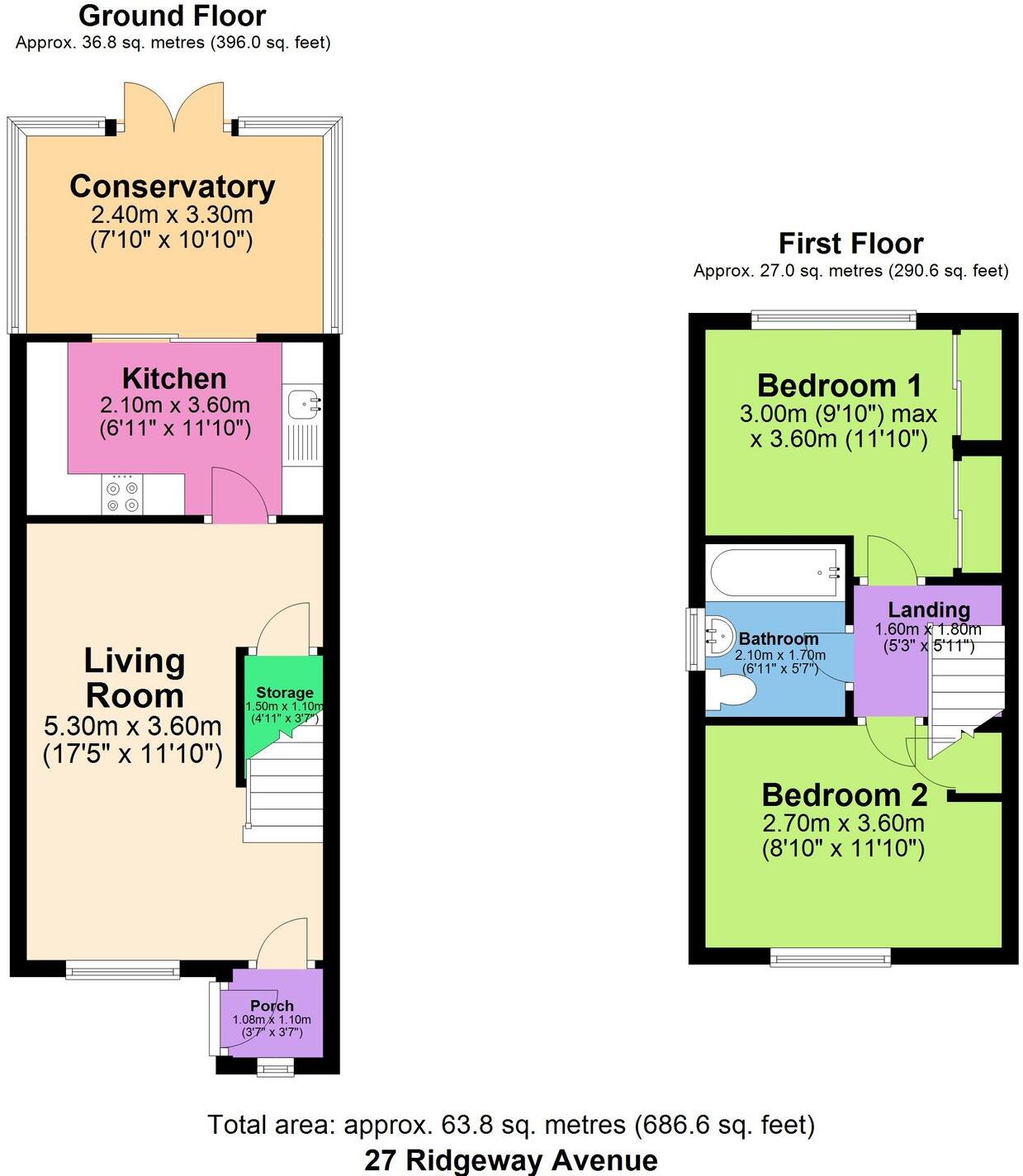 Ridgeway Avenue, Bolsover, S44 floorplan