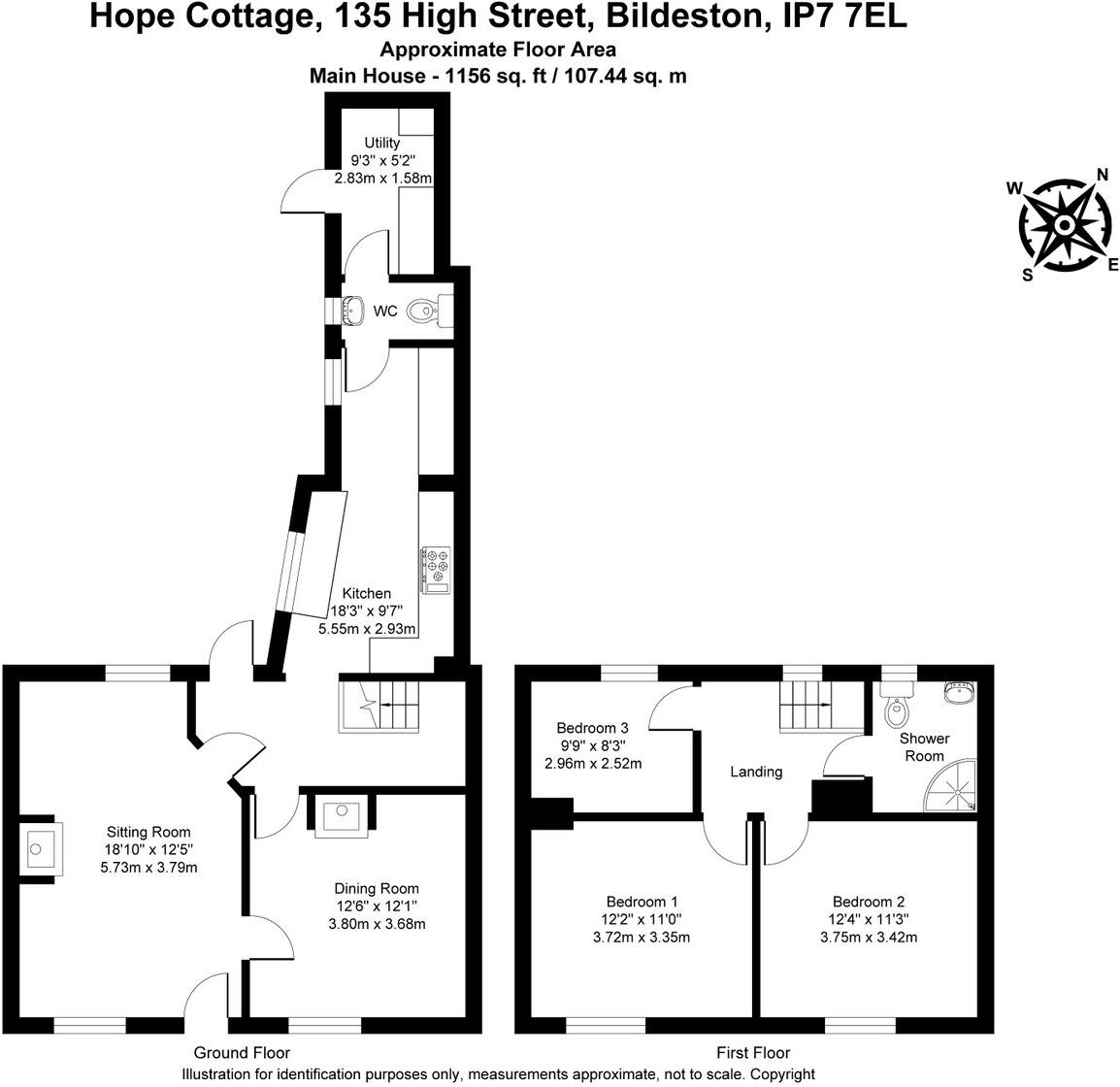 Hope Cottage, 135 High Street, Bildeston floorplan