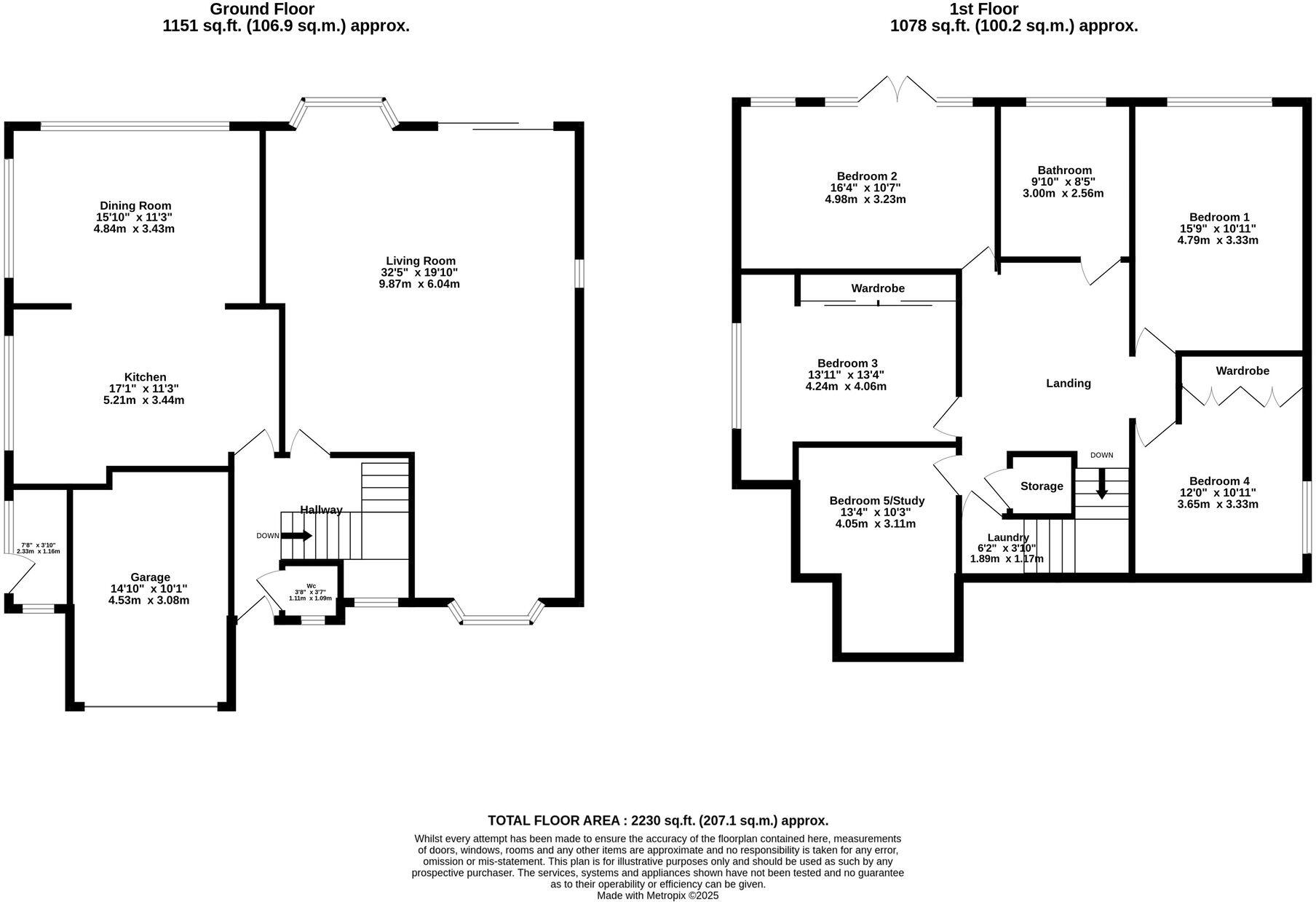 21a, Southern Crescent floorplan