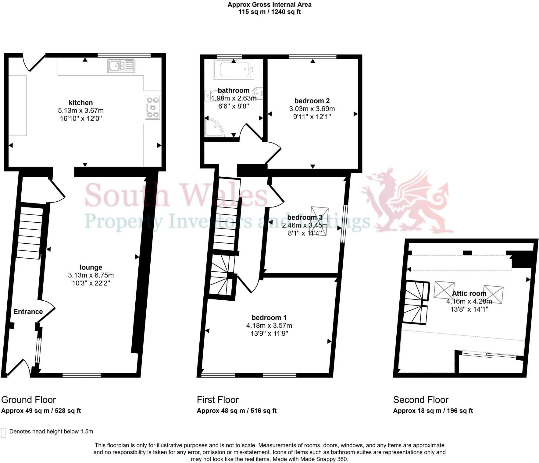 gelli galed road, Ystrad, CF41 7RH floorplan
