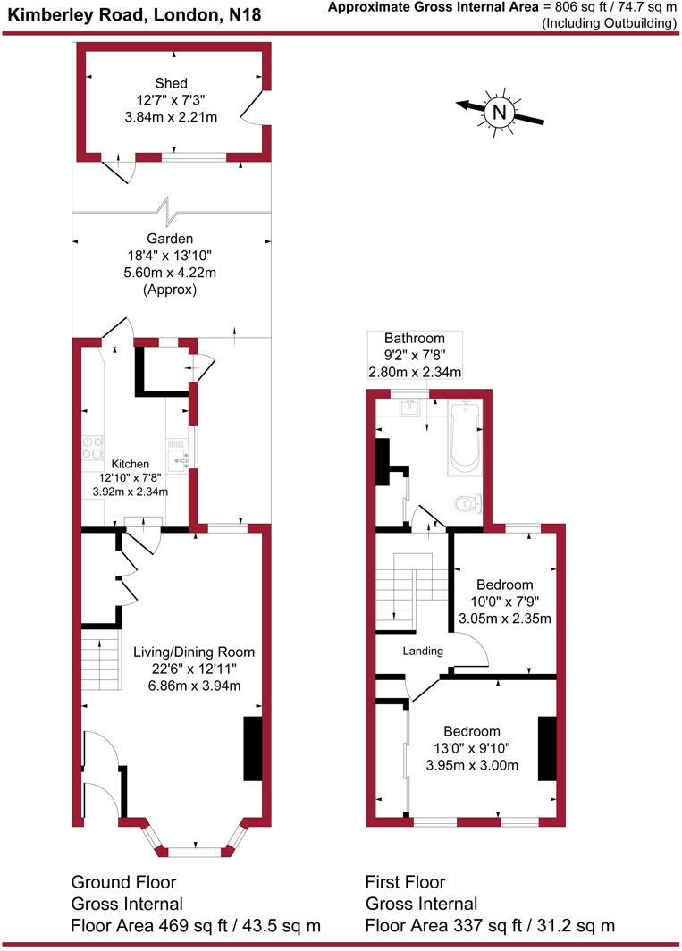 Kimberley Road, London floorplan