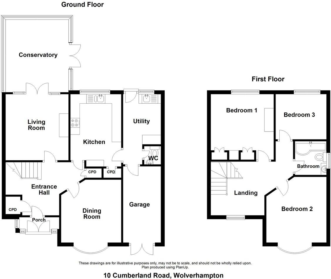 Cumberland Road, Bilston, WV14 floorplan