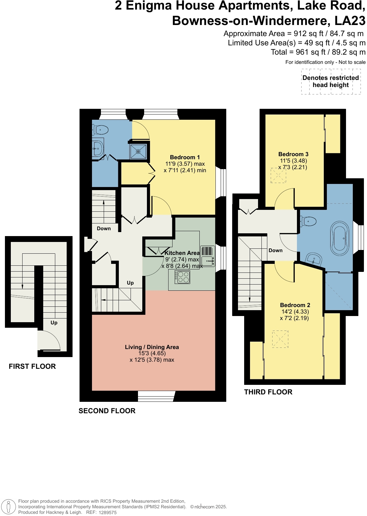 2 Enigma House Apartments, Lake Road, Bowness-on-Windermere, LA23 3AP floorplan