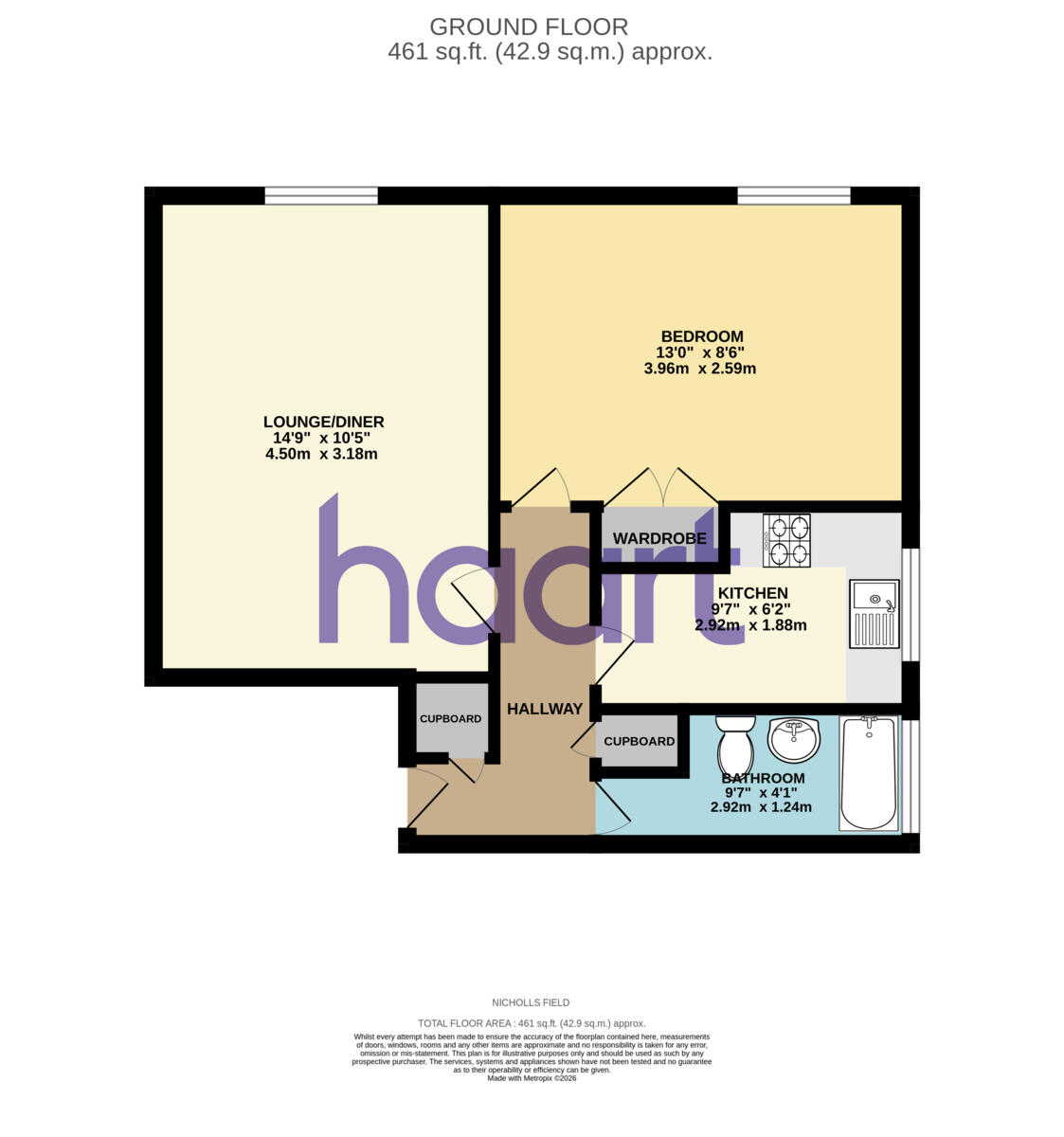 Nicholls Field, Harlow floorplan