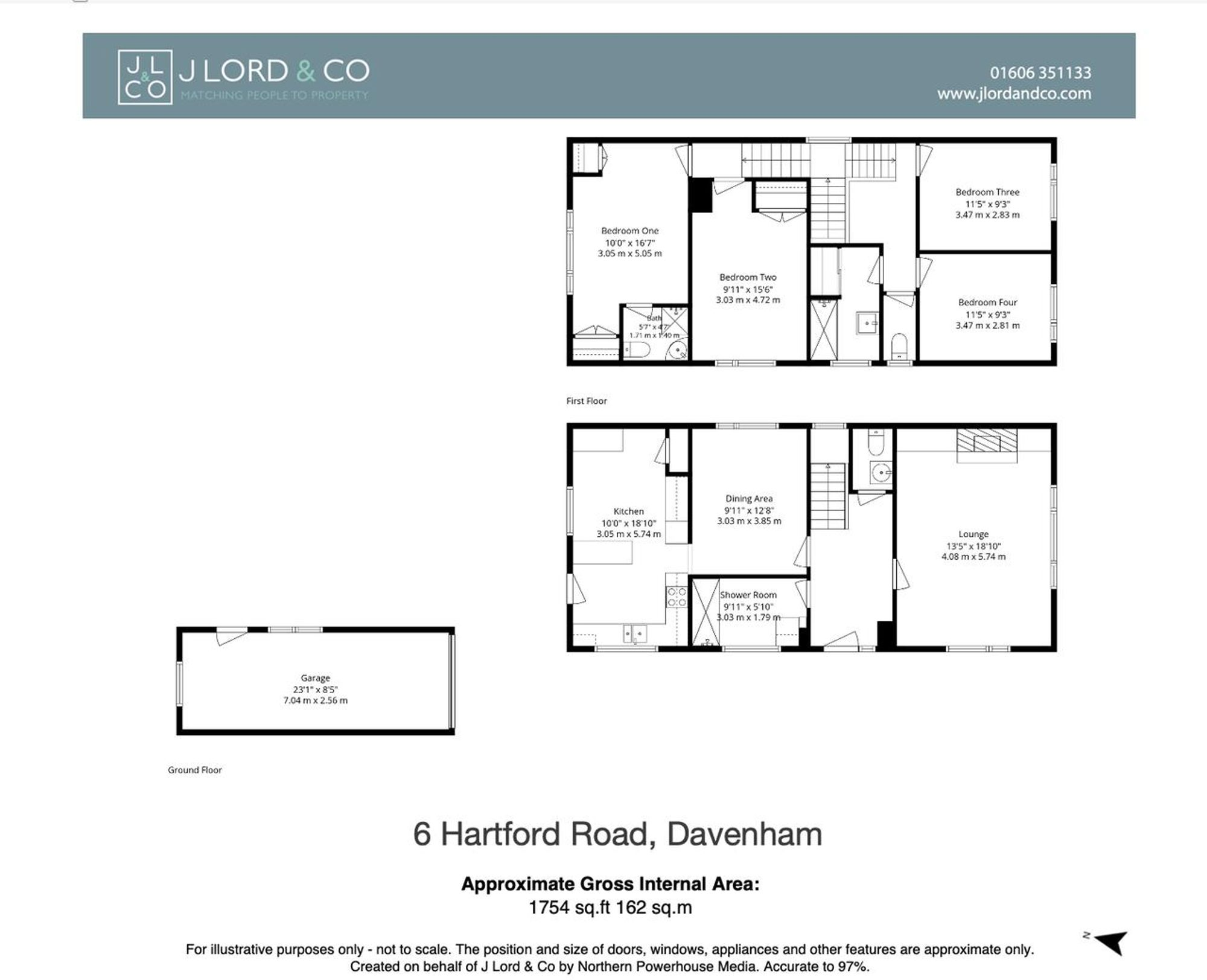 6 Hartford Road, Davenham, Cheshire, CW9 8JA floorplan