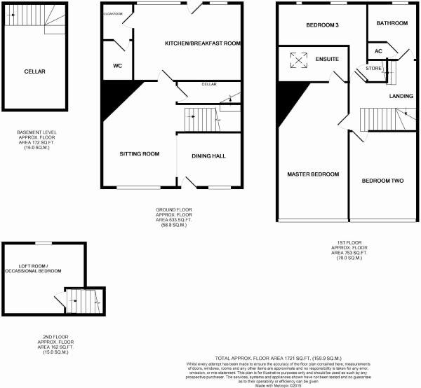 15th Century Grade II Listed Townhouse on White Friars,  Chester  floorplan