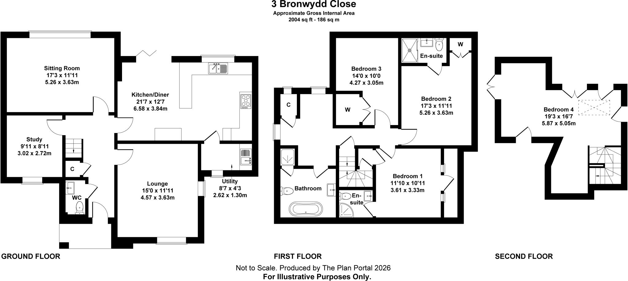 Bronwydd Close, Cardiff, CF23 floorplan