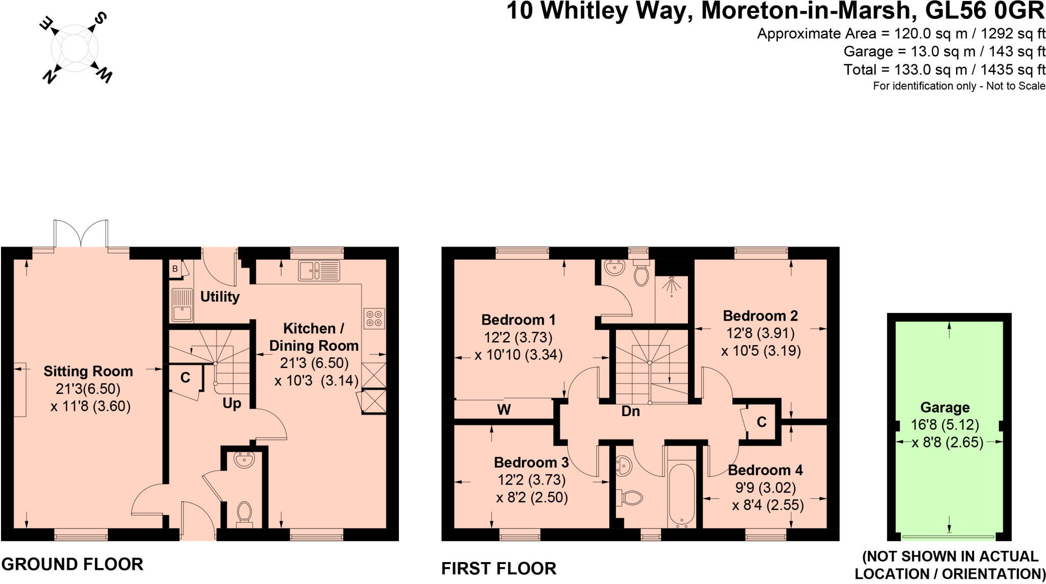 Whitley Way, Moreton-in-Marsh, Gloucestershire, GL56 floorplan