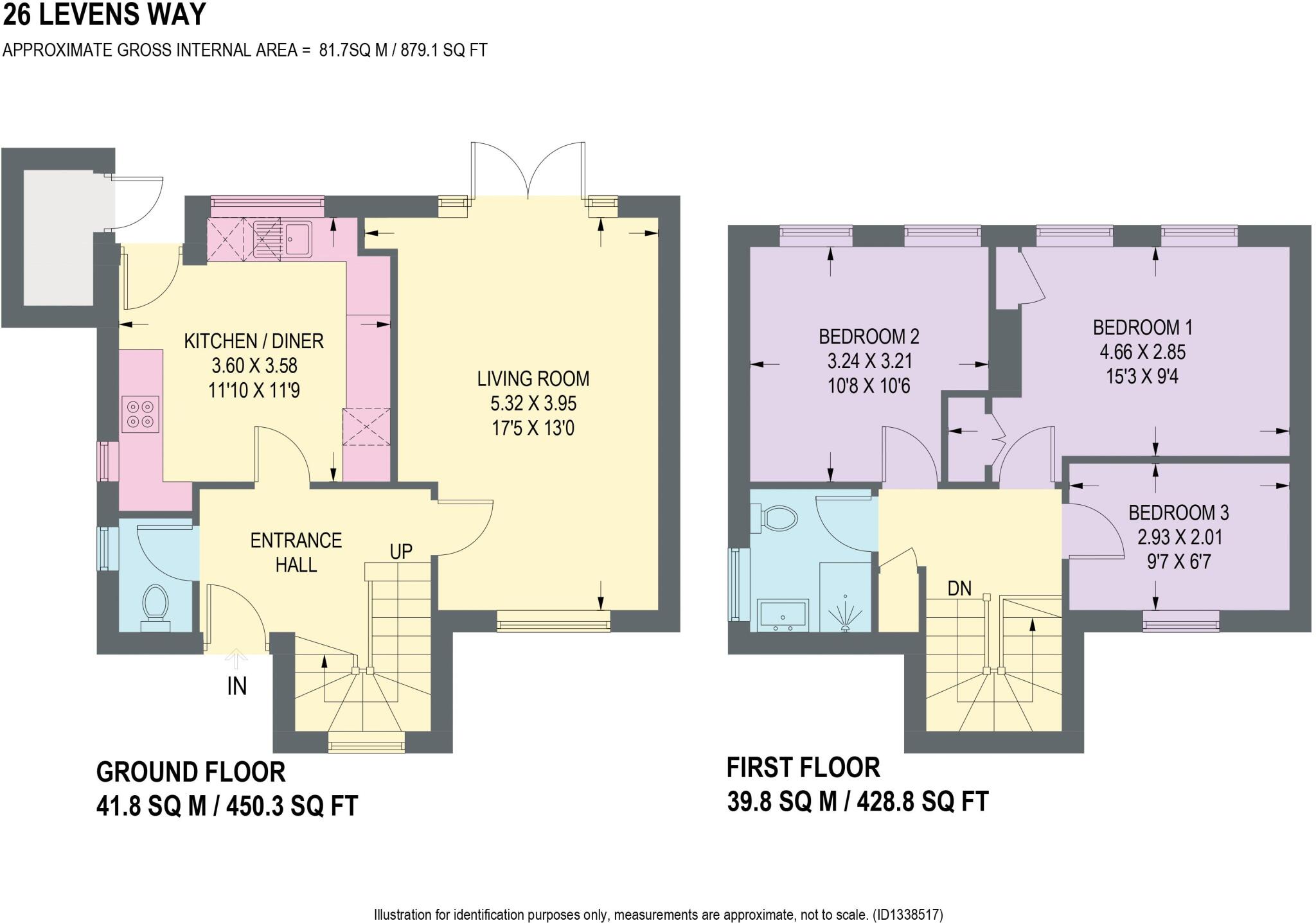 Levens Way, Newbold, Chesterfield floorplan