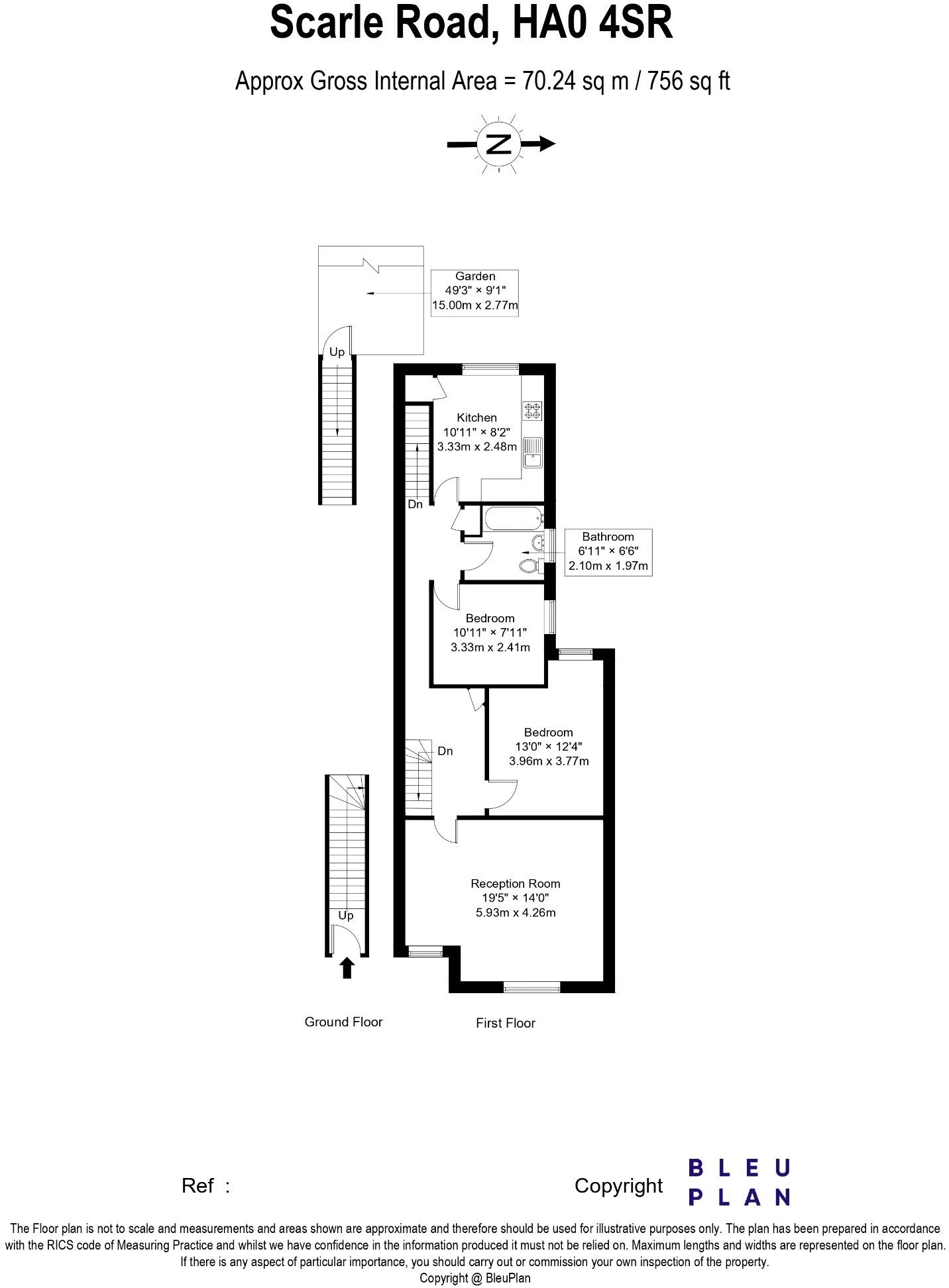 Scarle Road, Wembley, Middlesex, HA0 4SR floorplan