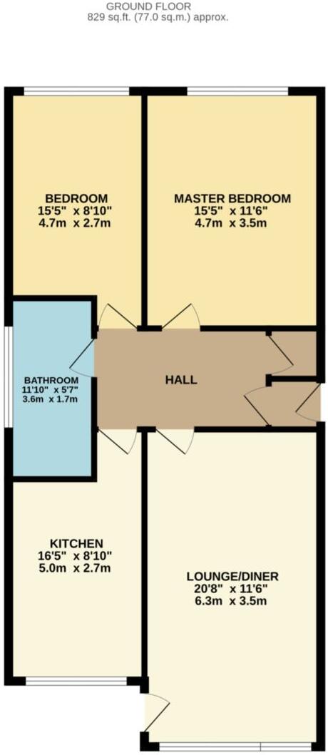 7 Priory Court, St. Annes Road East, St. Annes, FY8 1BU floorplan