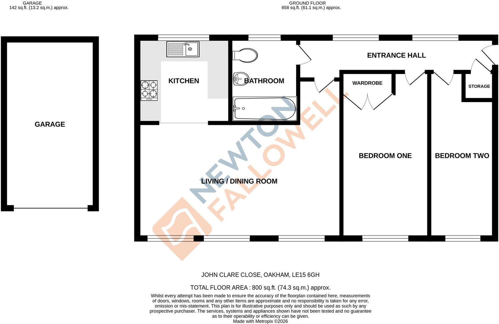 John Clare Close, Oakham, LE15 floorplan