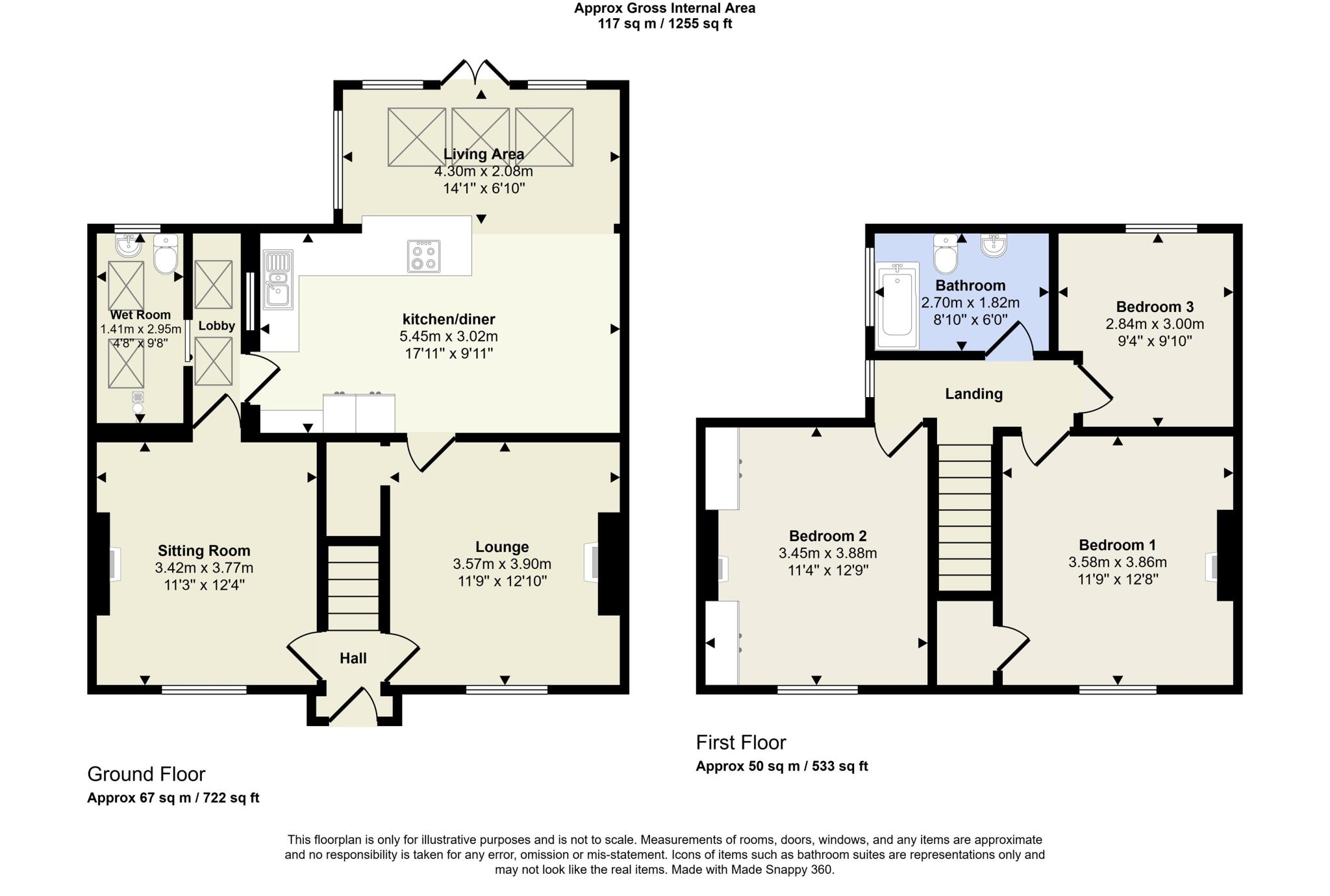 Denison Street, Beeston, NG9 1AX floorplan