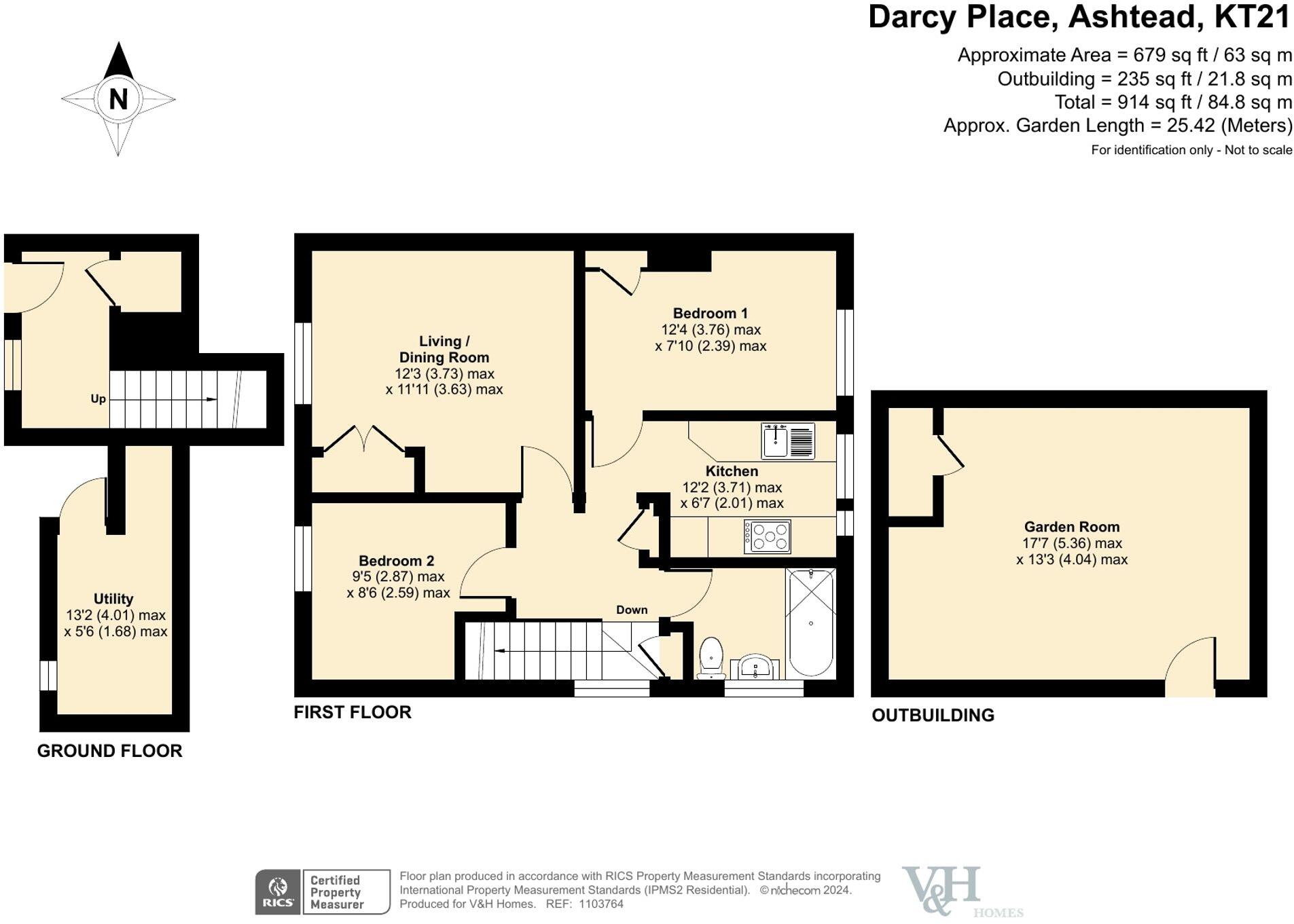 Darcy Place, Ashtead, KT21 floorplan