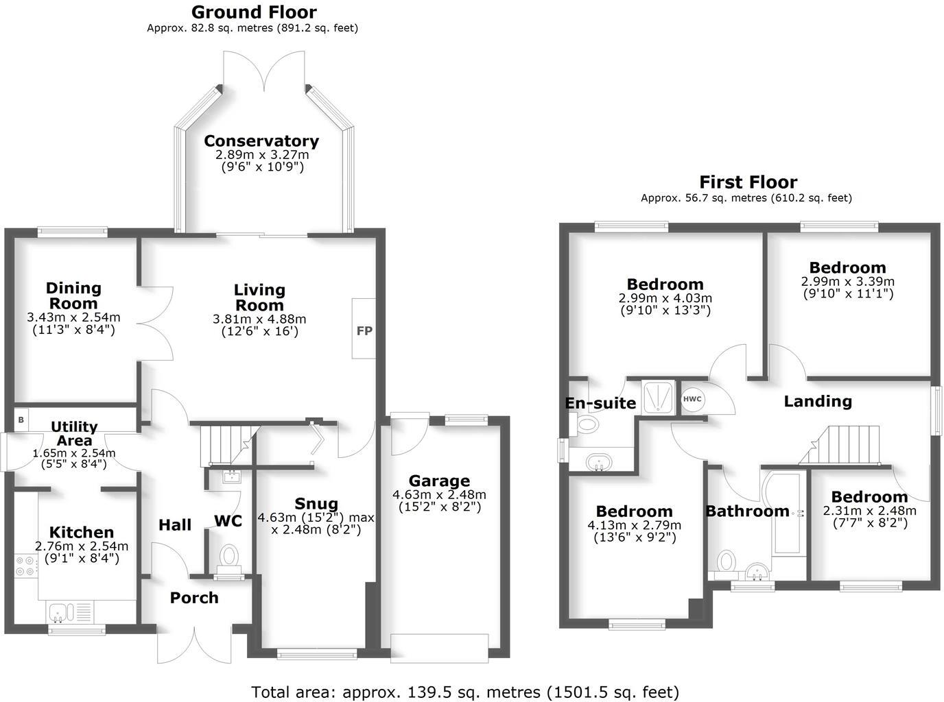 Honeycomb Close, Narborough. floorplan