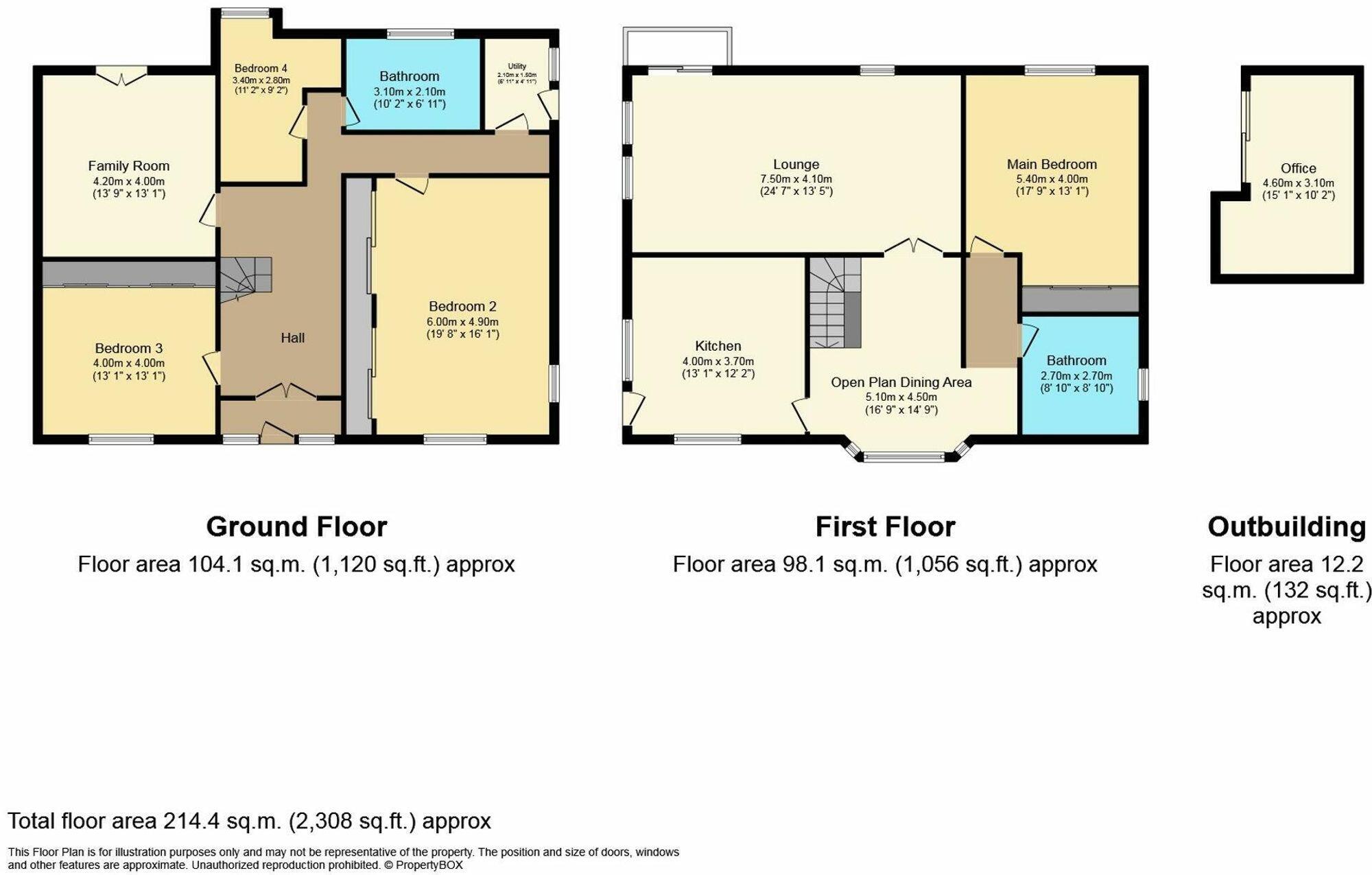 Norwood, Prestwich, M25 floorplan