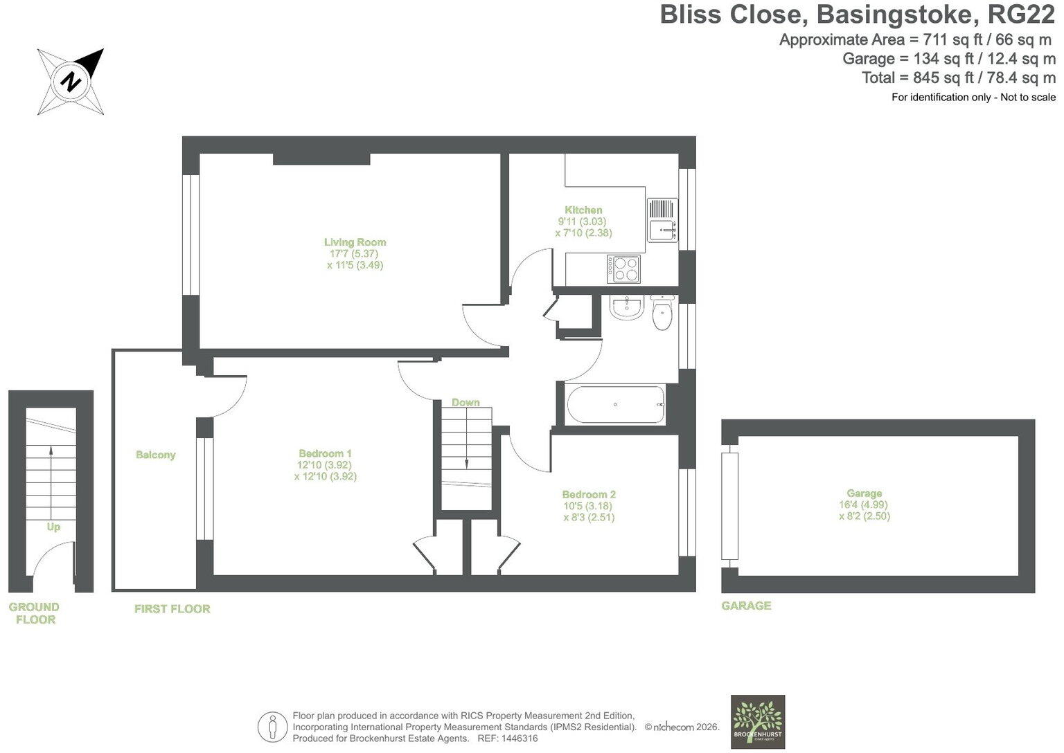Bliss Close Basingstoke RG22 4EJ floorplan